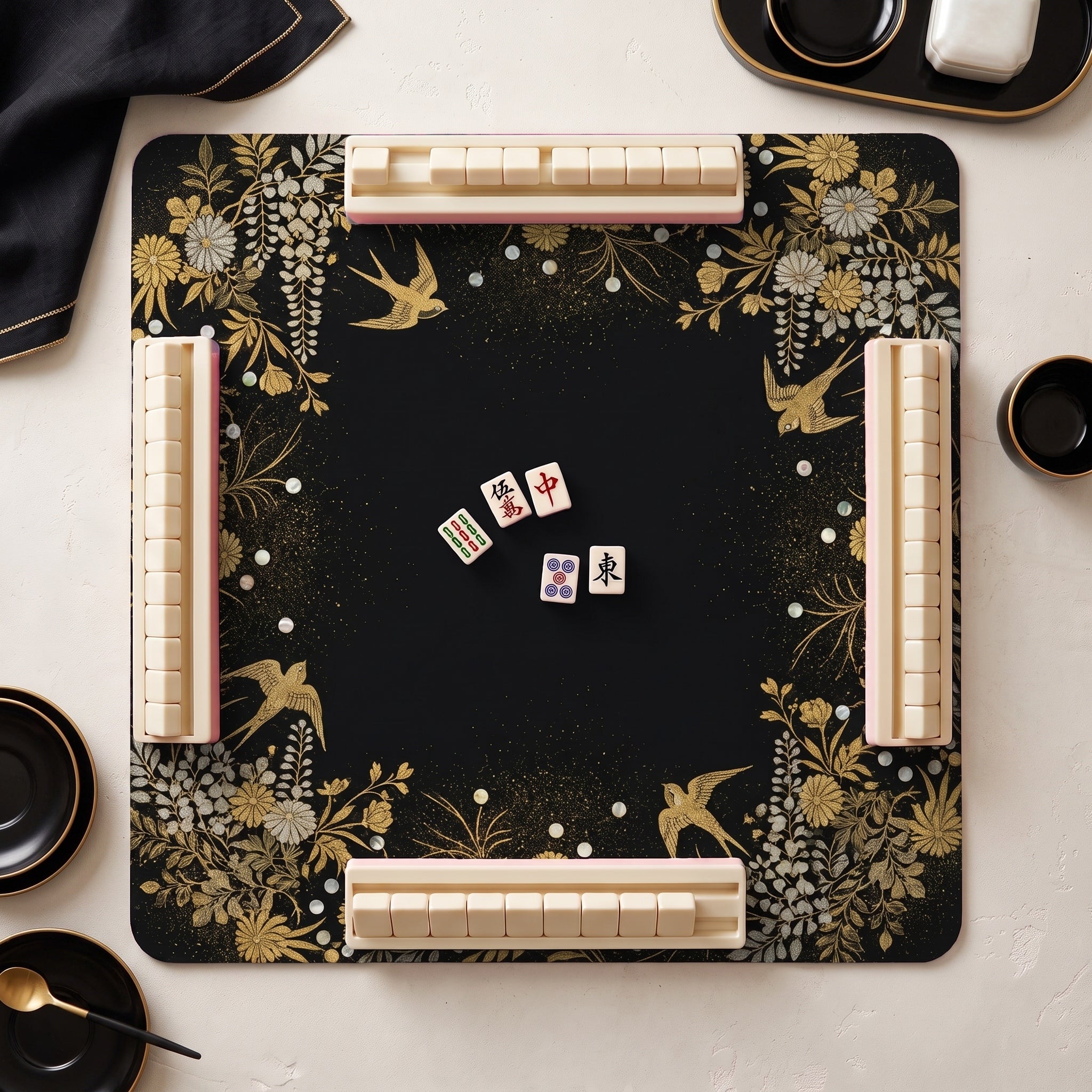Makie Wisteria Mahjong Mat — hero