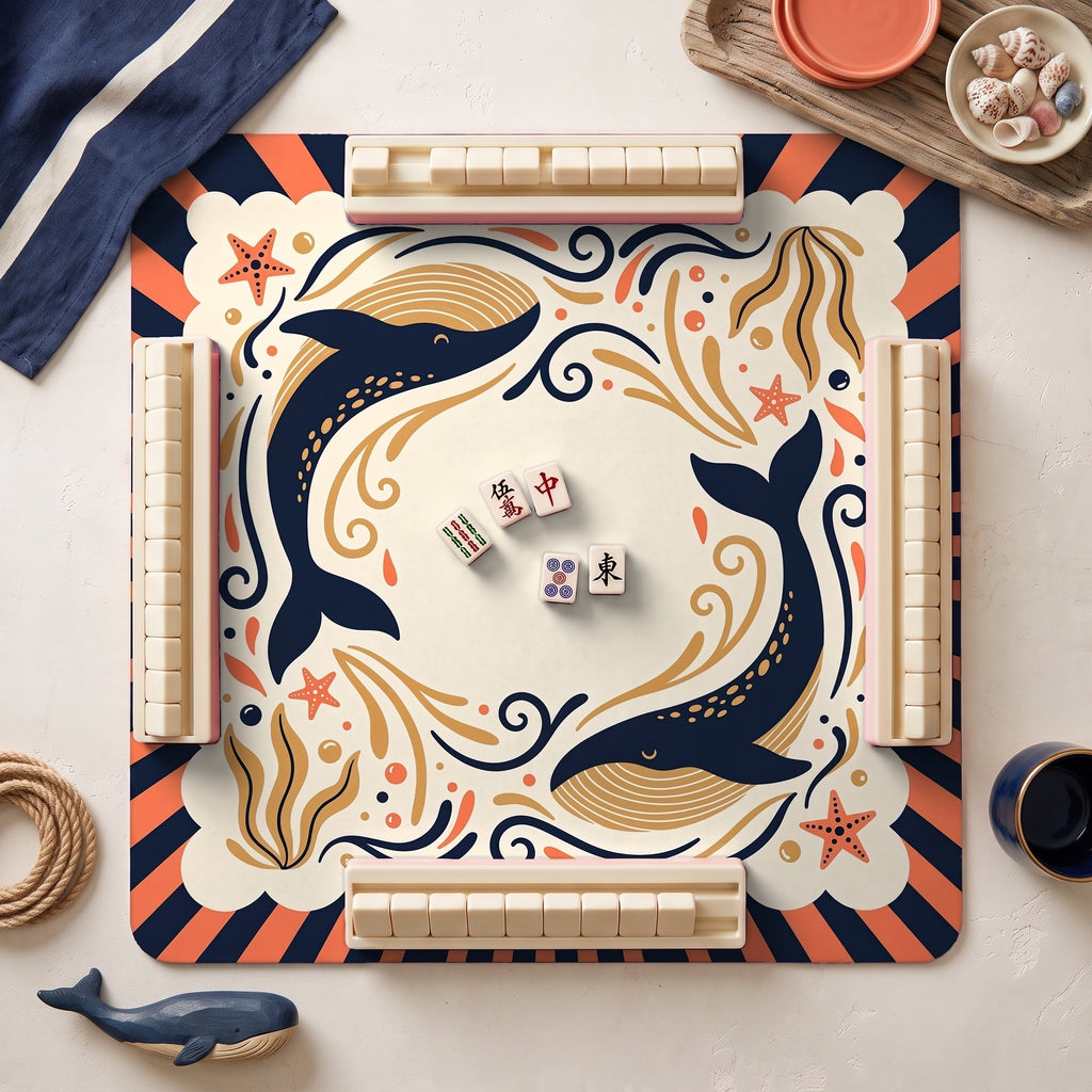 Twin Whales Mahjong Mat — hero