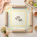 Peach Posy Mahjong Mat — hero