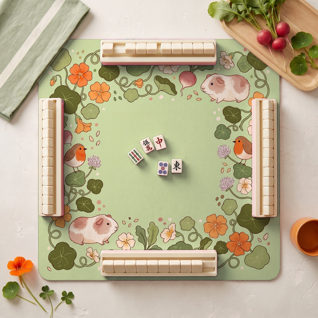 Guinea Pig Garden Mahjong Mat — hero