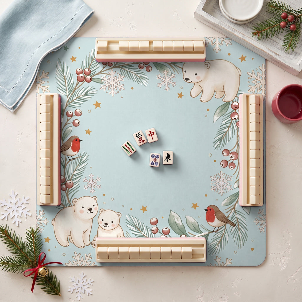 Polar Bear Winter Mahjong Mat — hero