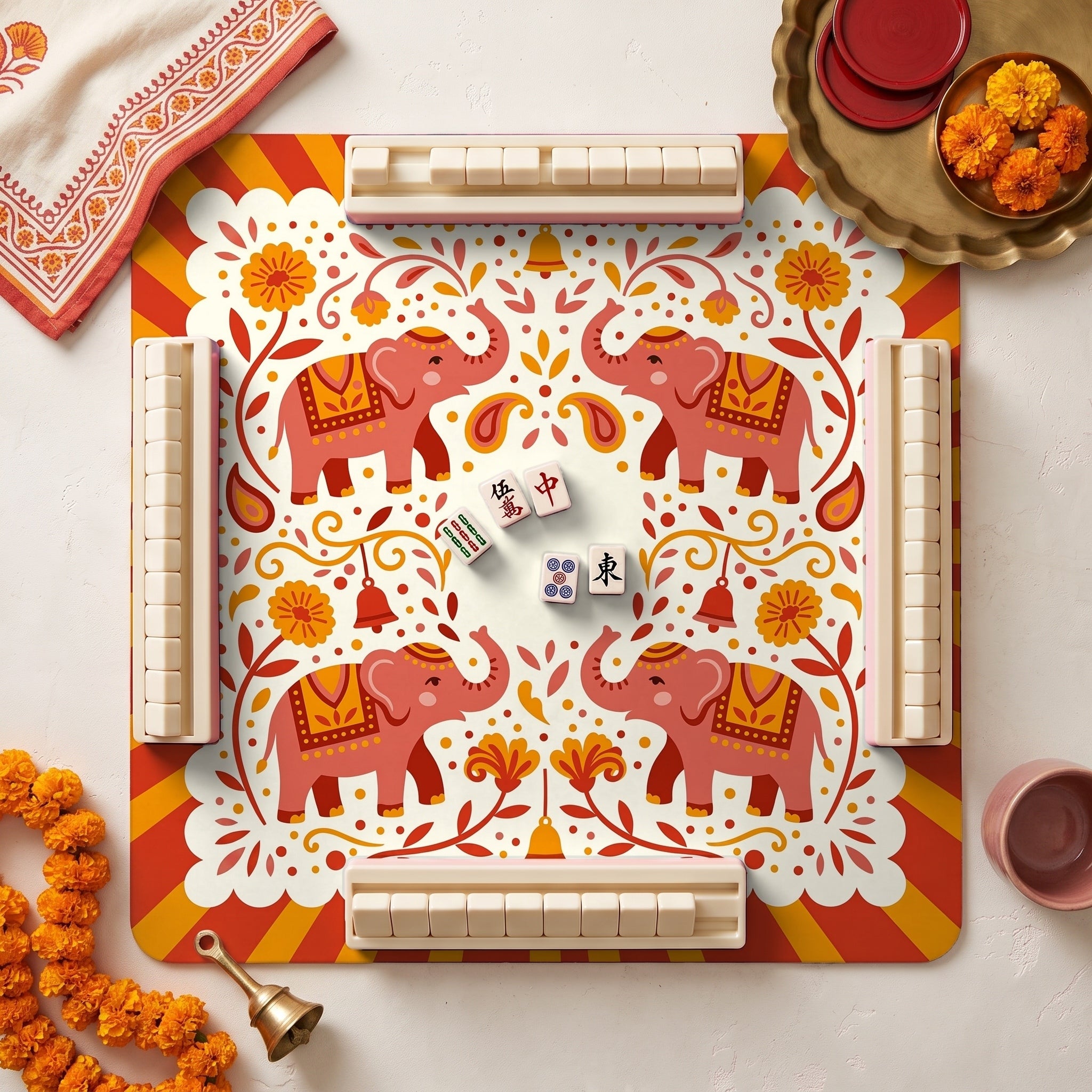 Elephant Parade Mahjong Mat — hero