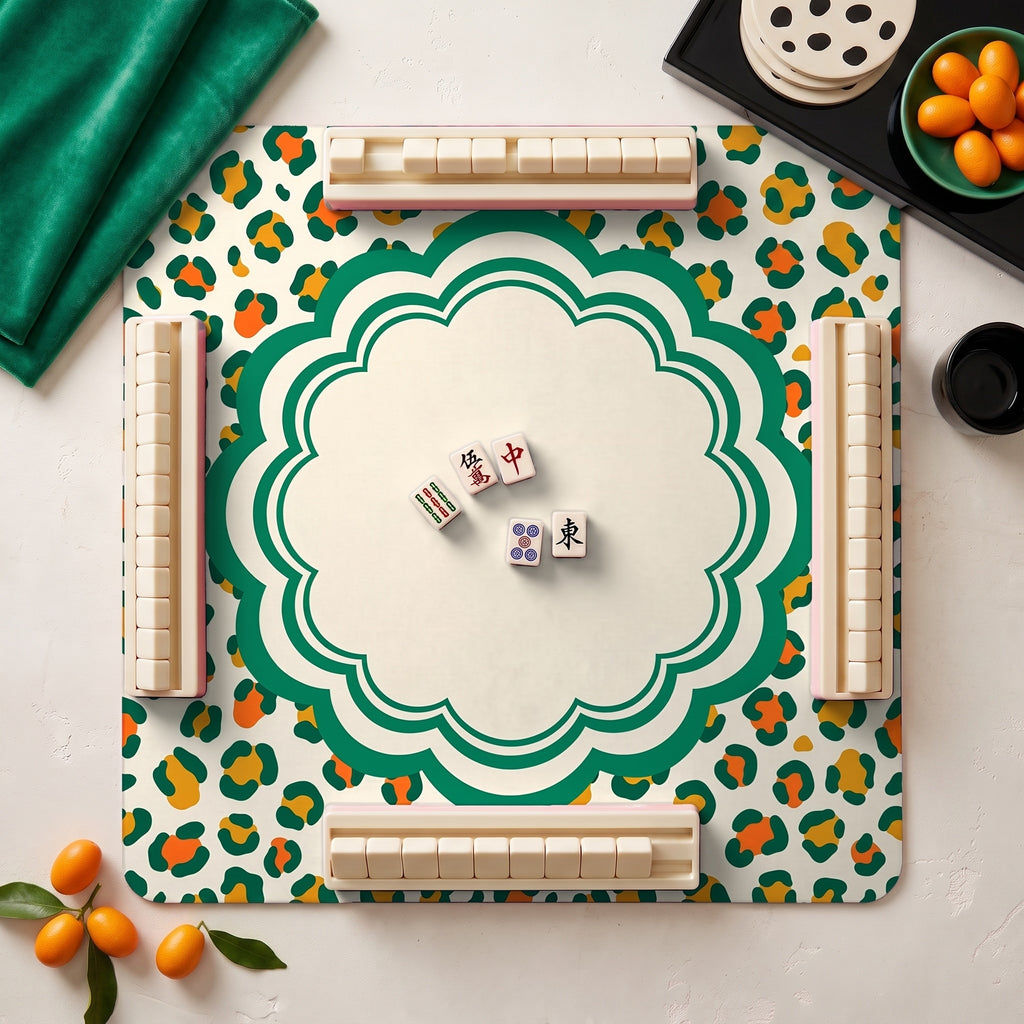 Leopard Medallion Mahjong Mat — hero