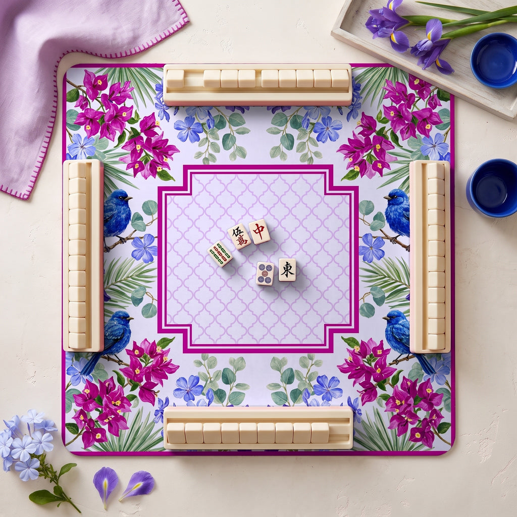 Iris Bluebird Mahjong Mat — hero
