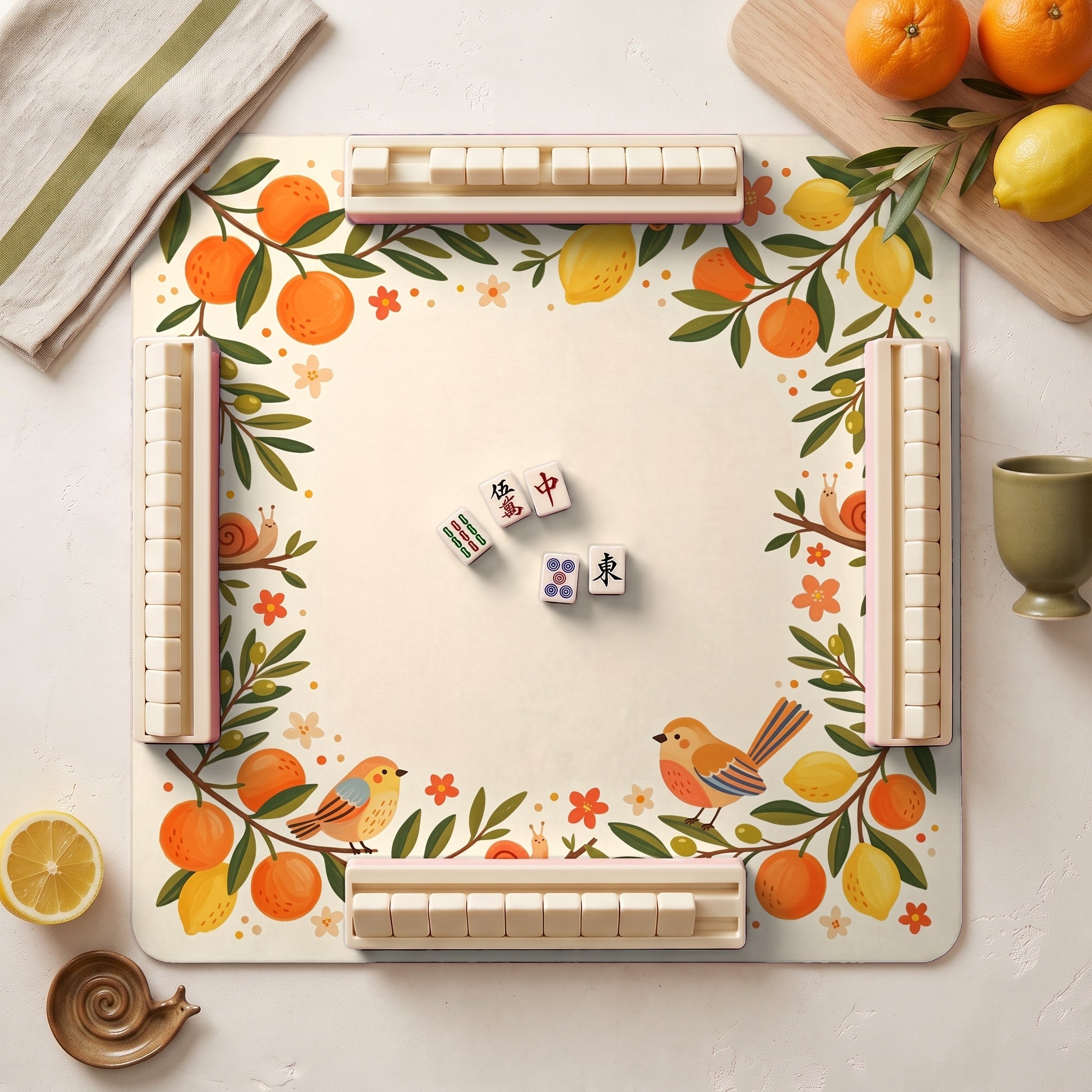 Citrus Snail Mahjong Mat — hero