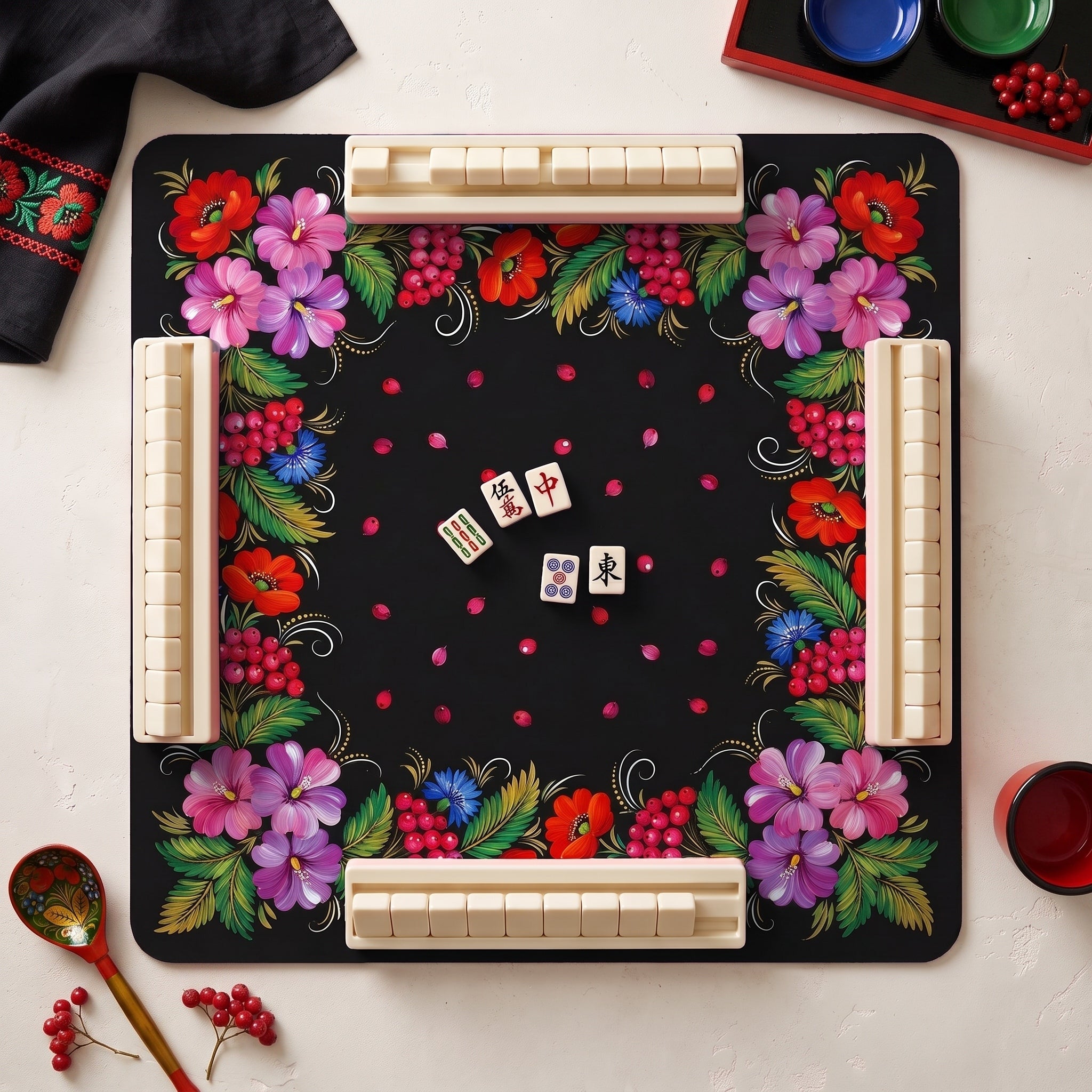 Petrykivka Berry Mahjong Mat — hero