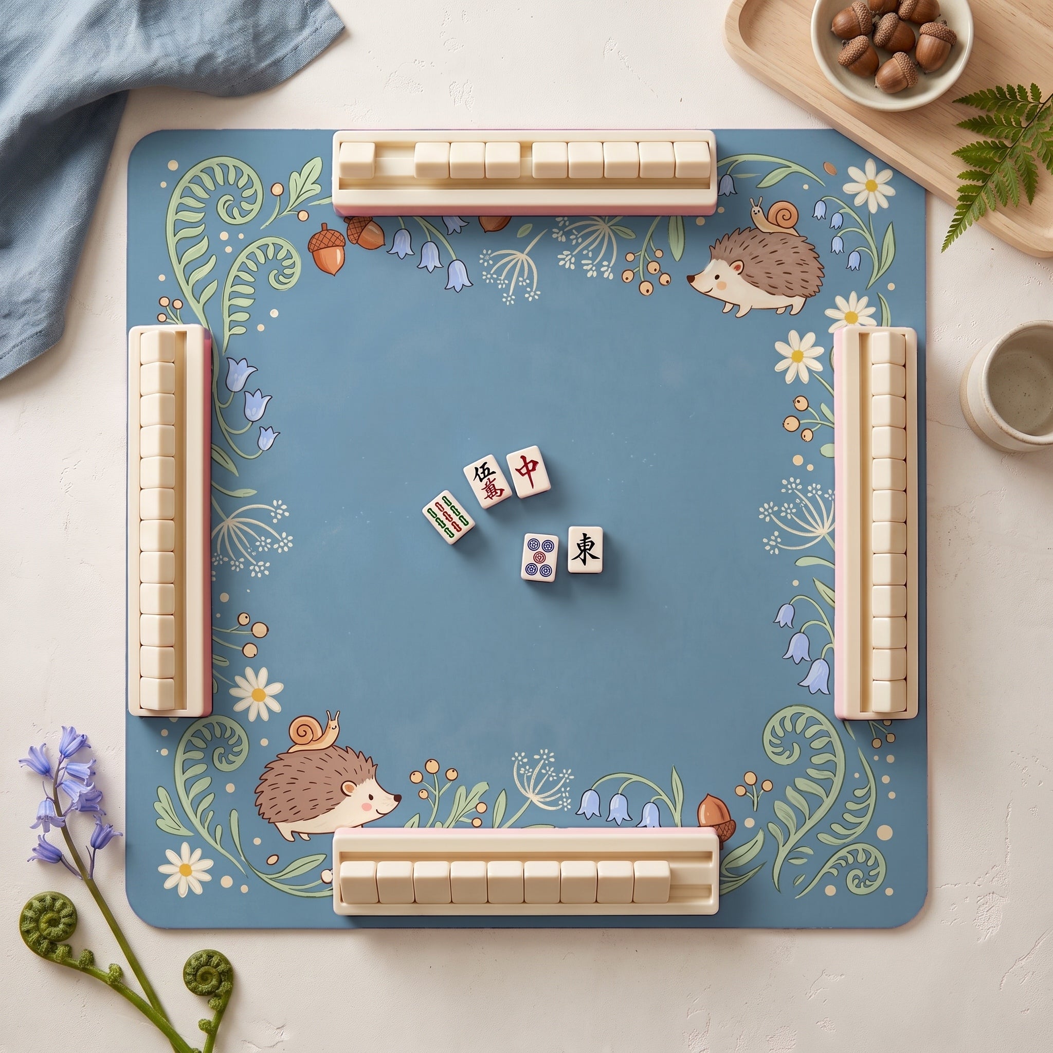 Hedgehog Fern Mahjong Mat — hero