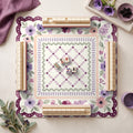 Plum Anemone Mahjong Mat — hero