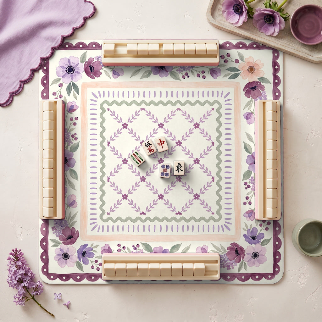Lilac Scallop Mahjong Mat — hero