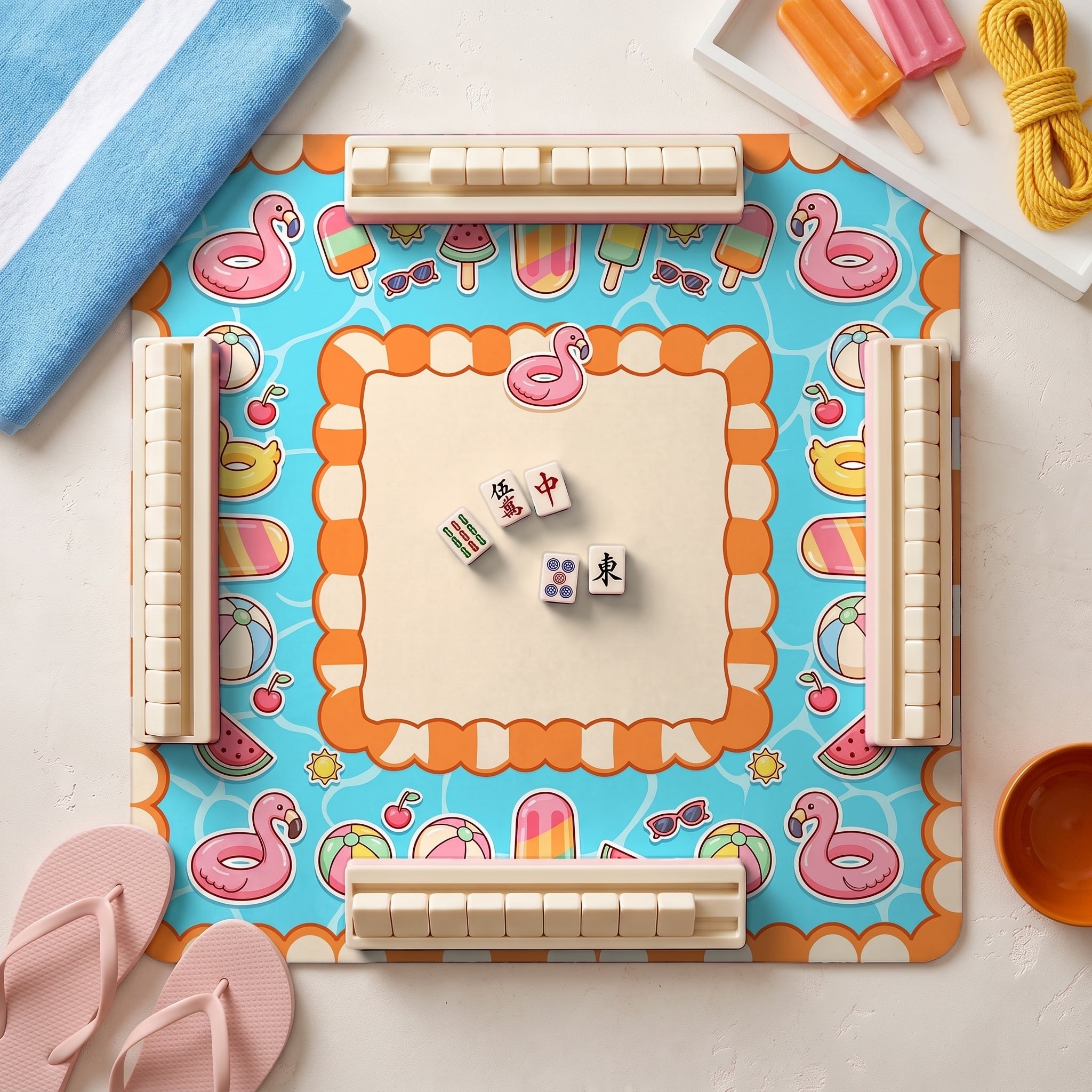 Pool Party Mahjong Mat — hero