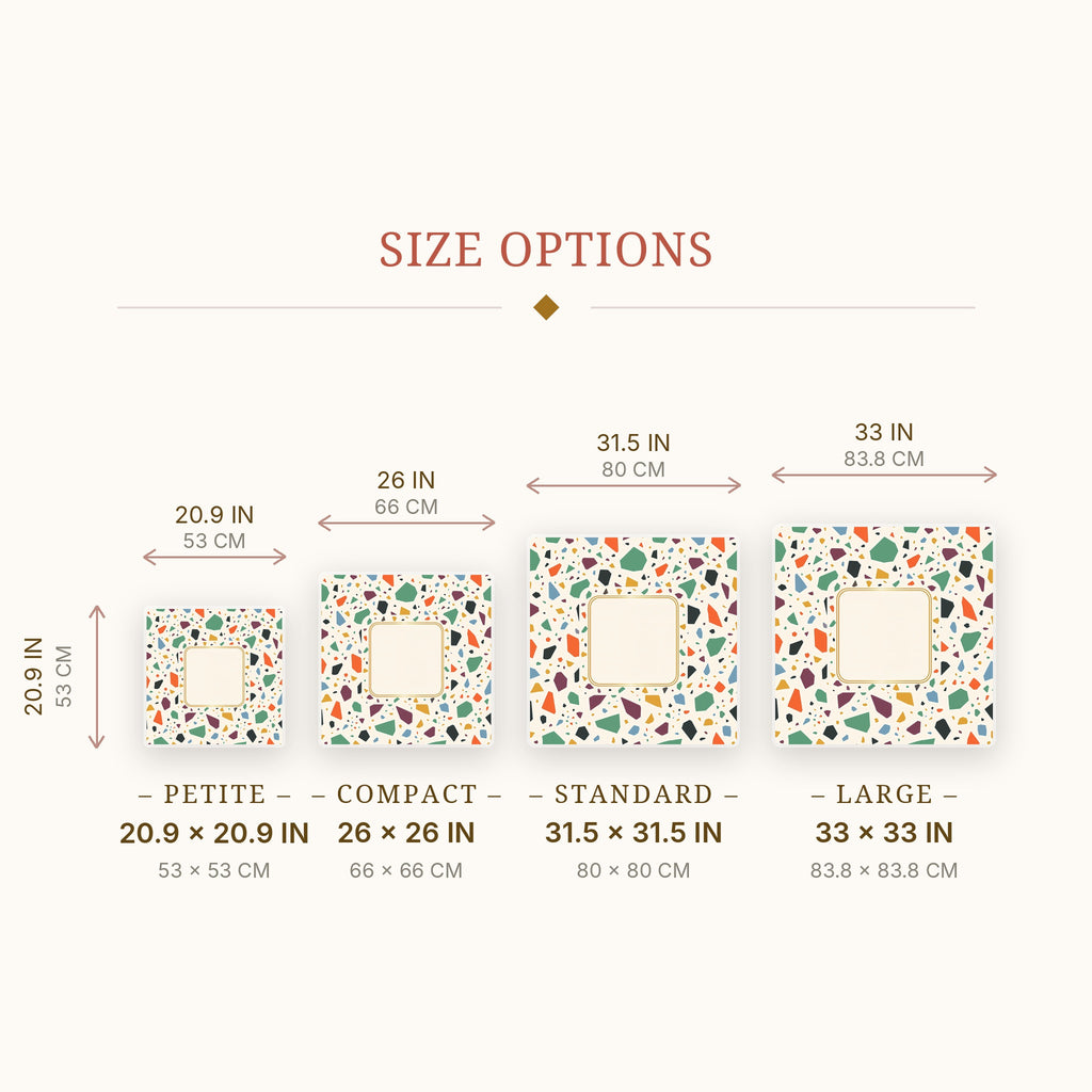 Terrazzo Mahjong Mat — size guide