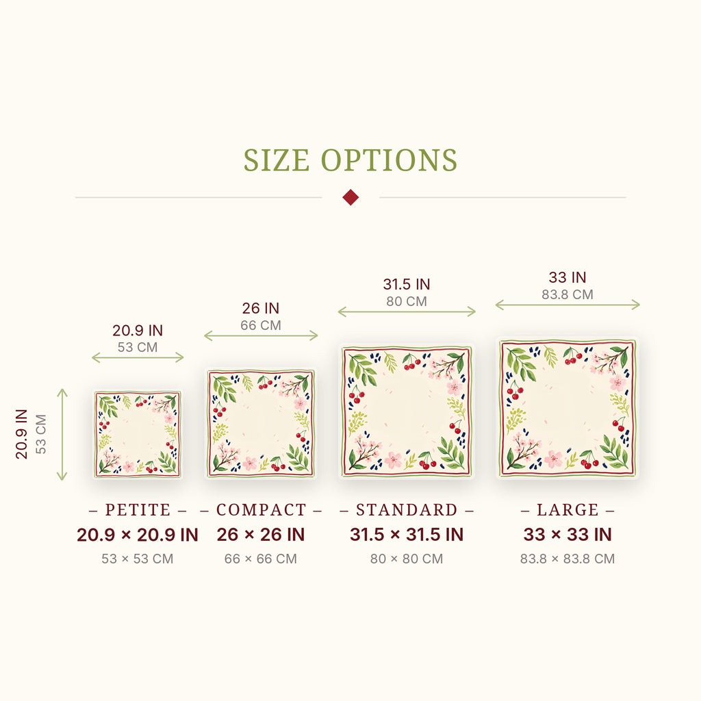 Cherry Blossom Mahjong Mat — size guide