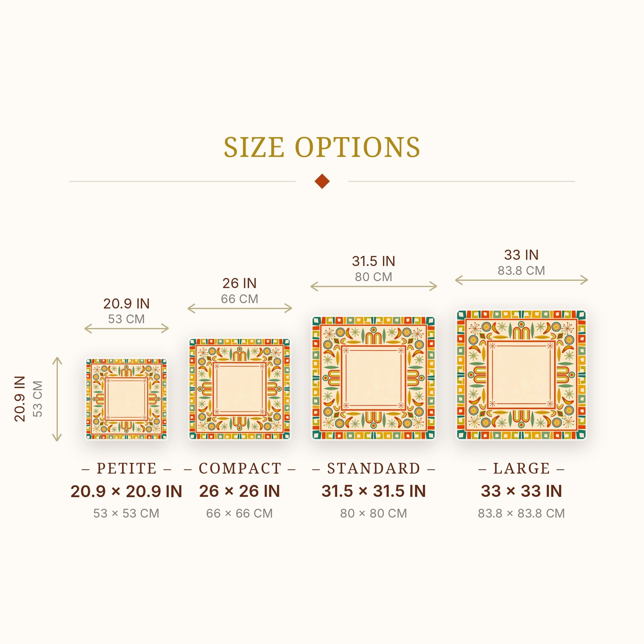 Atomic Retro Mahjong Mat — size guide