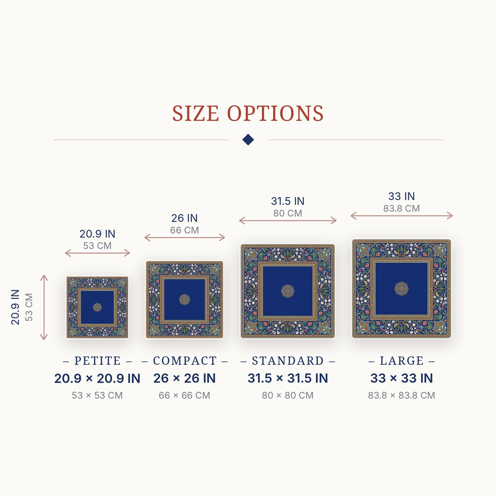 Persian Garden Mahjong Mat — size guide