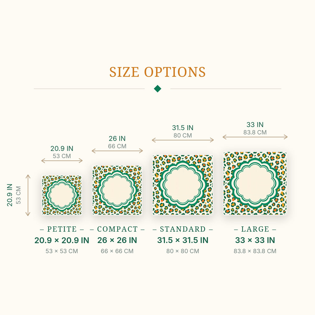 Leopard Medallion Mahjong Mat — size guide