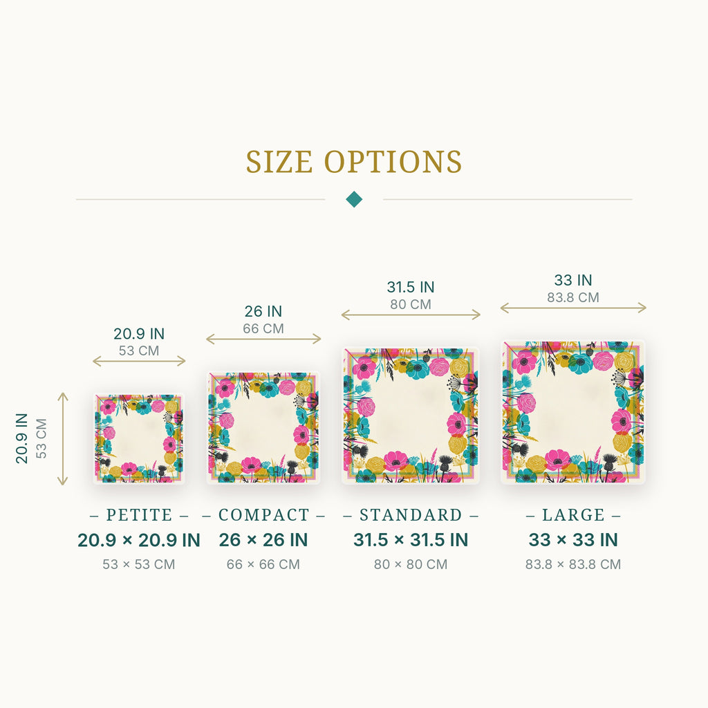 Riso Anemone Mahjong Mat — size guide