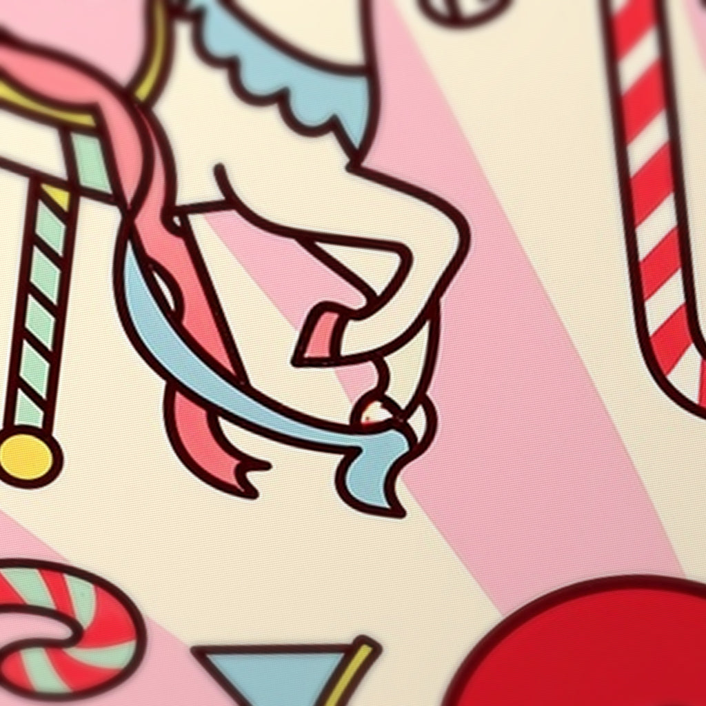 Carousel Fair Mahjong Mat — fabric detail
