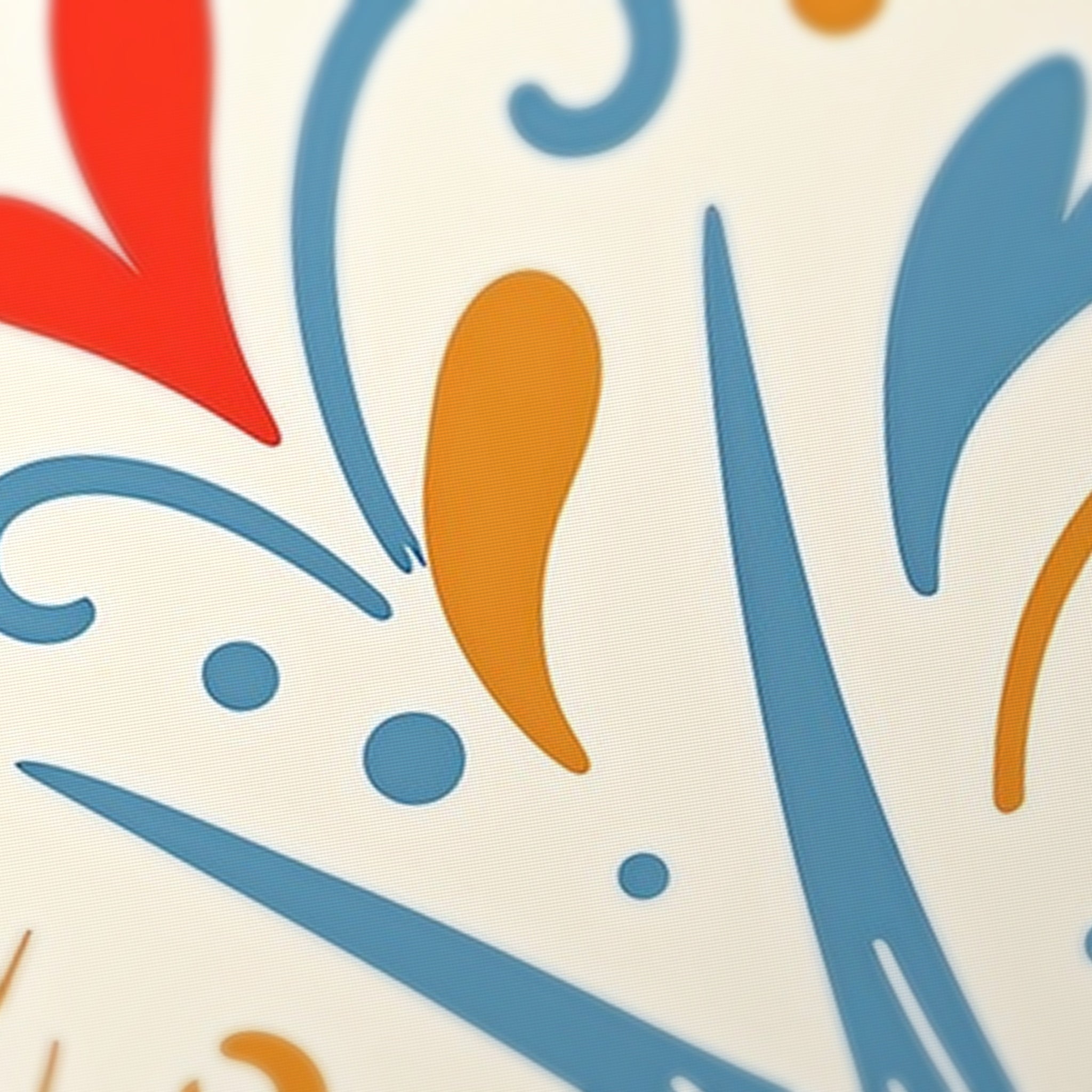 Swallow Poppy Mahjong Mat — fabric detail