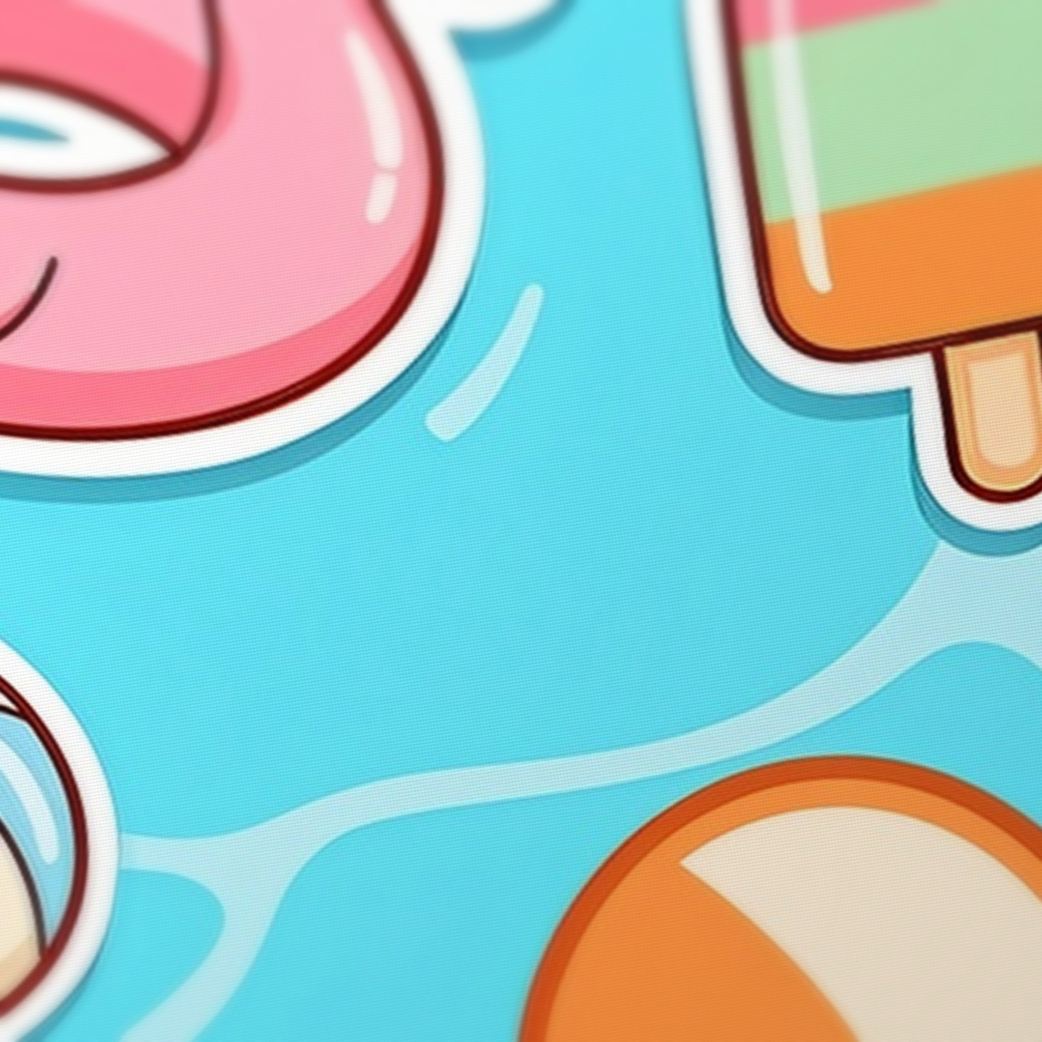 Pool Party Mahjong Mat — fabric detail
