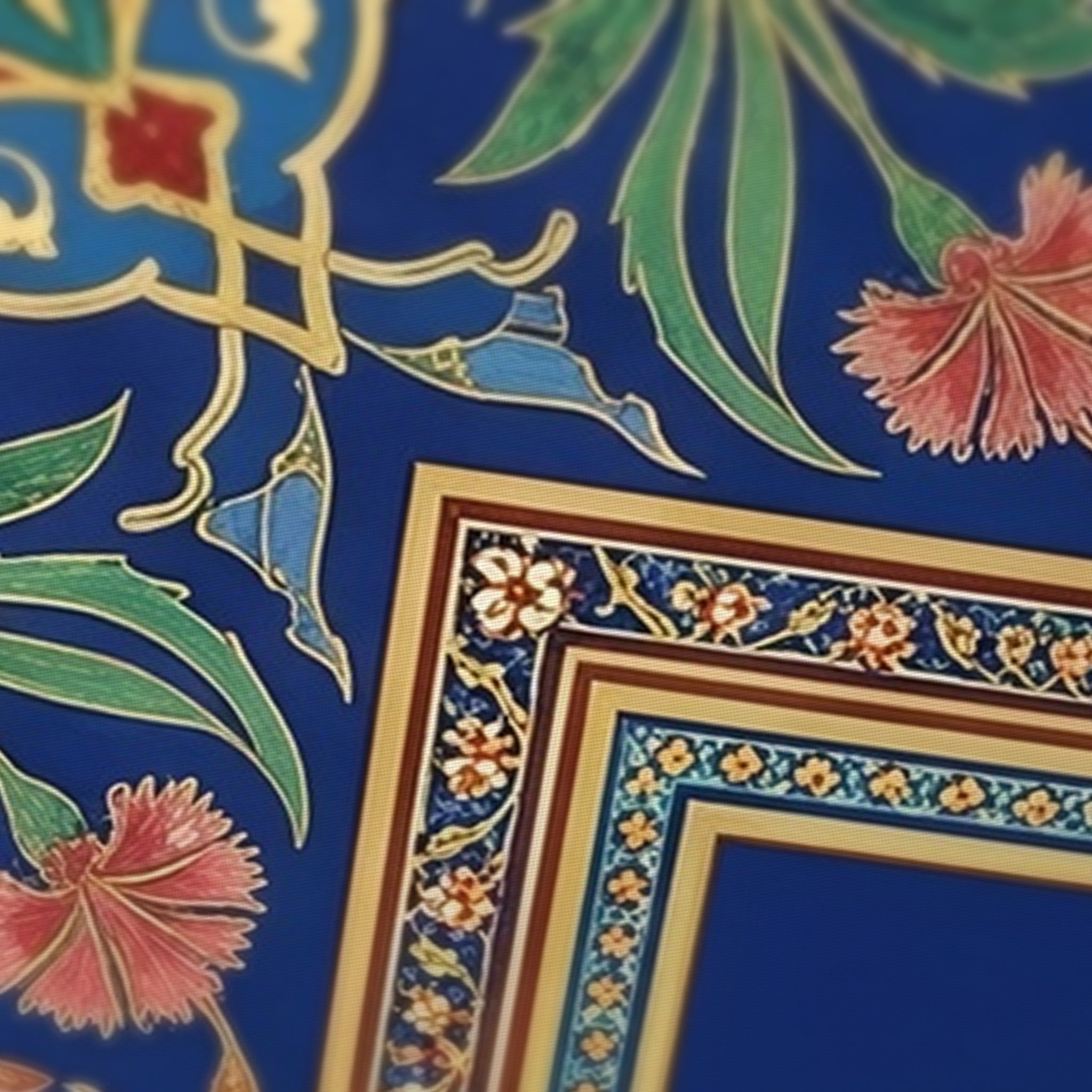 Persian Garden Mahjong Mat — fabric detail