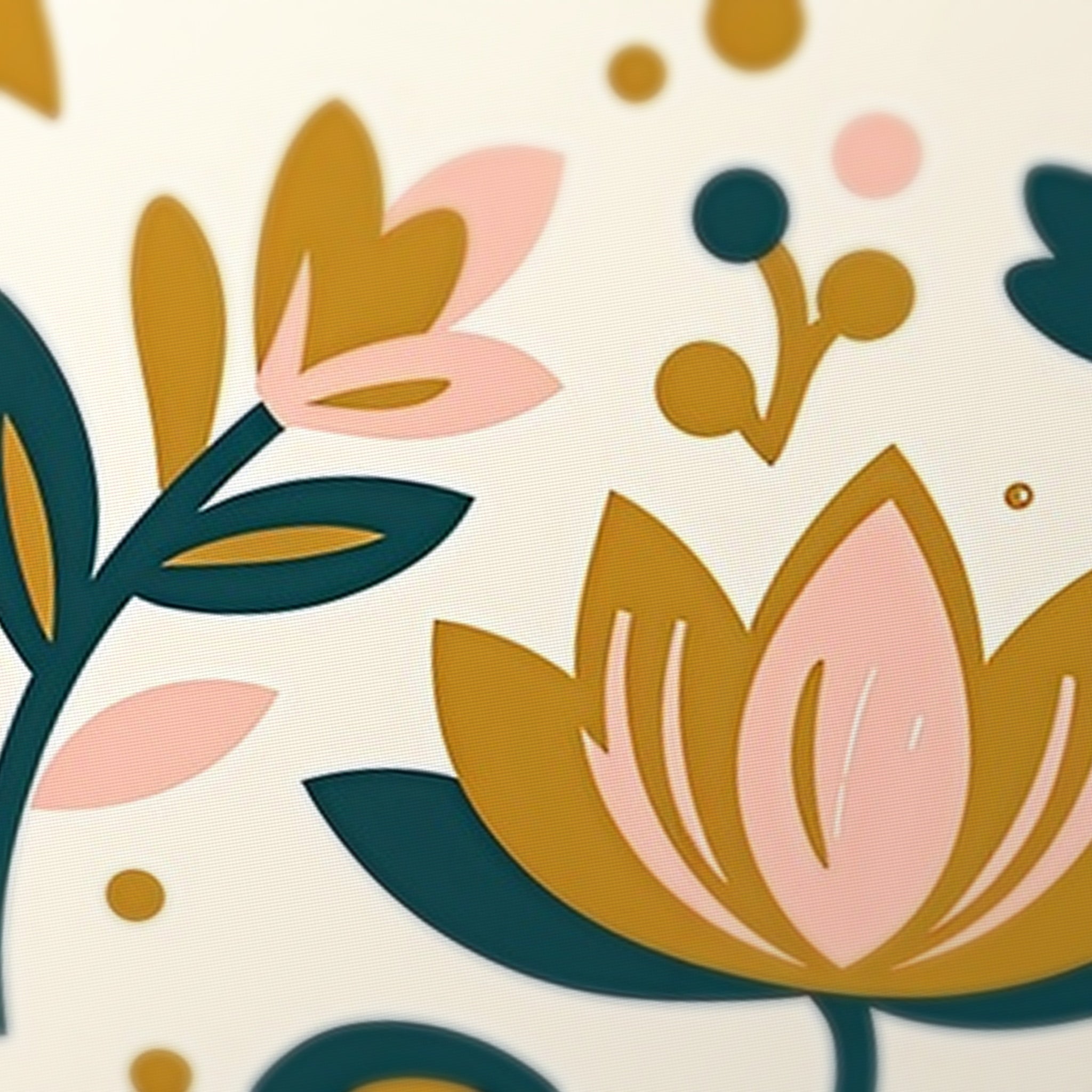 Twin Peacocks Mahjong Mat — fabric detail