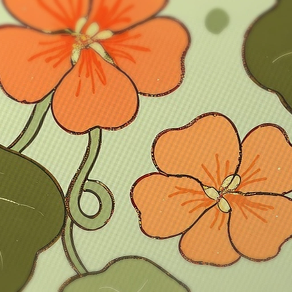 Guinea Pig Garden Mahjong Mat — fabric detail
