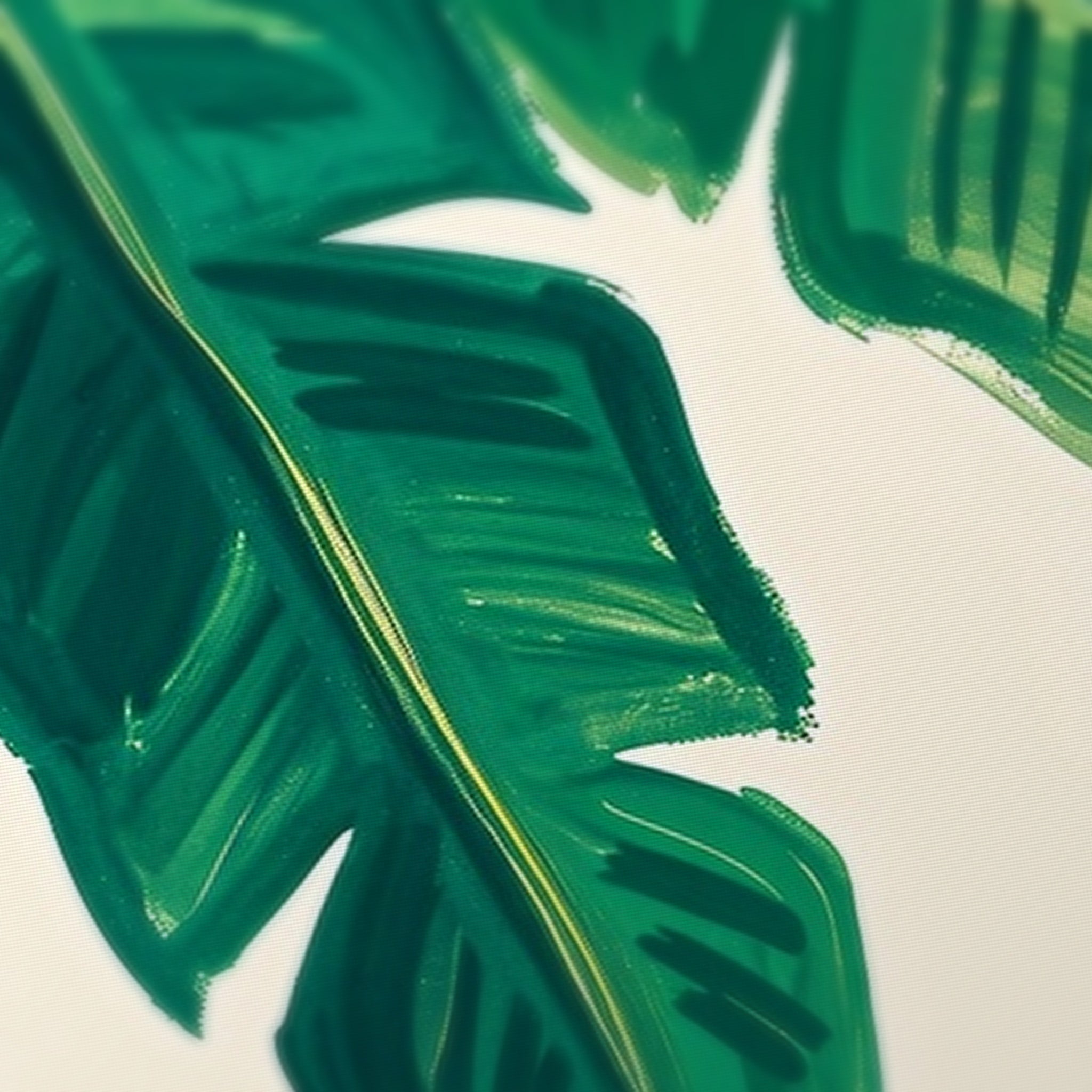 Monstera Hibiscus Mahjong Mat — fabric detail