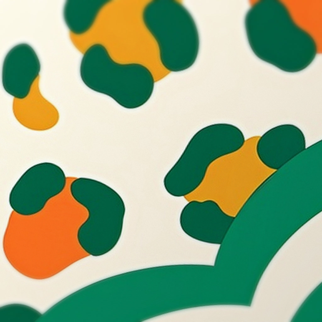 Leopard Medallion Mahjong Mat — fabric detail
