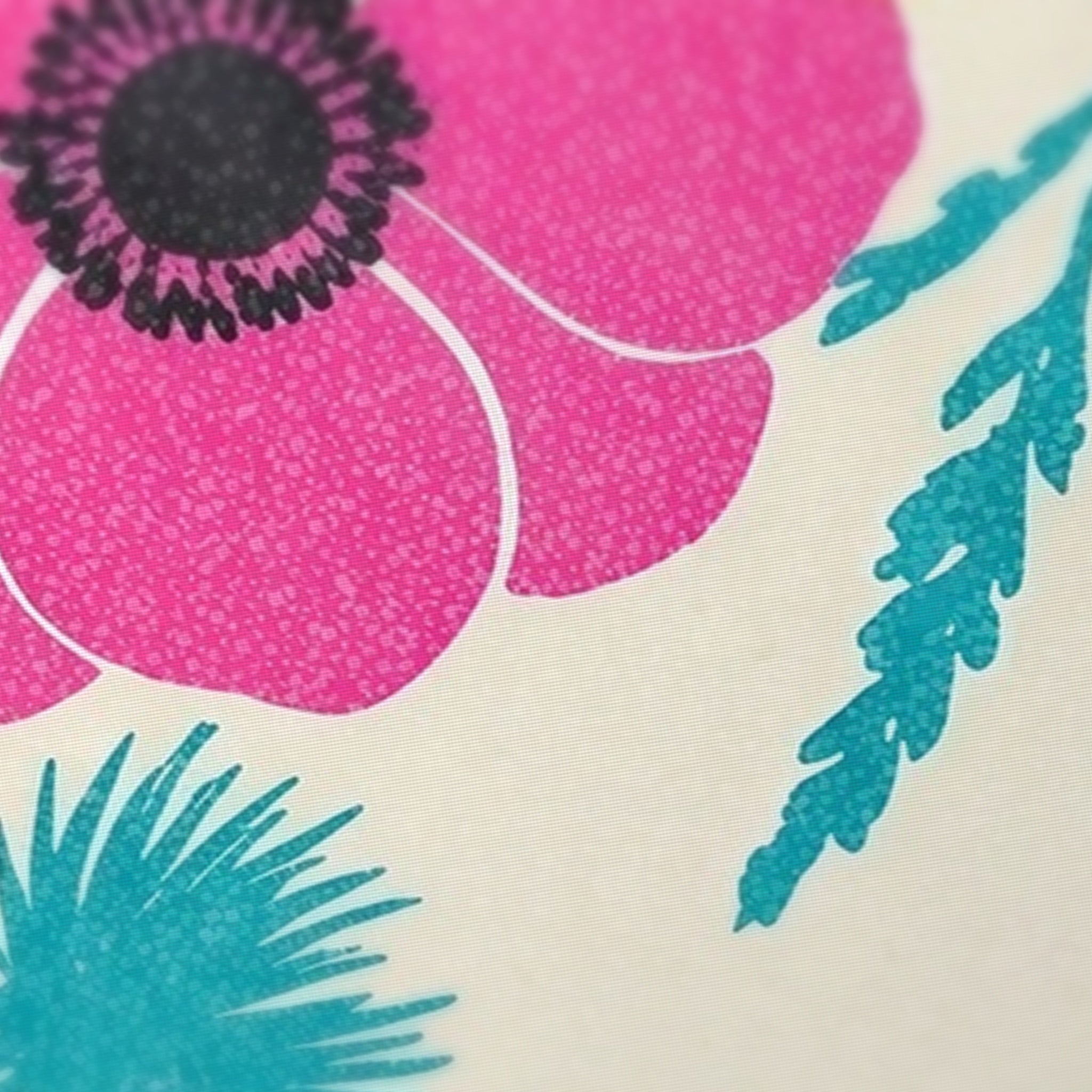 Riso Anemone Mahjong Mat — fabric detail