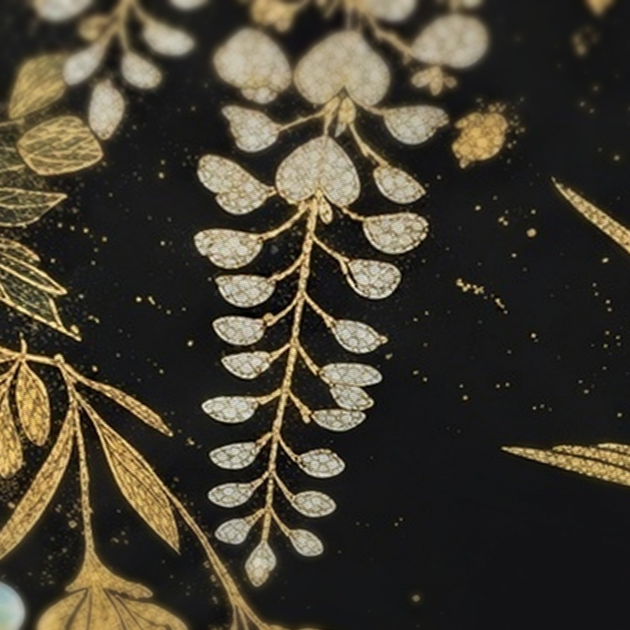 Makie Wisteria Mahjong Mat — fabric detail