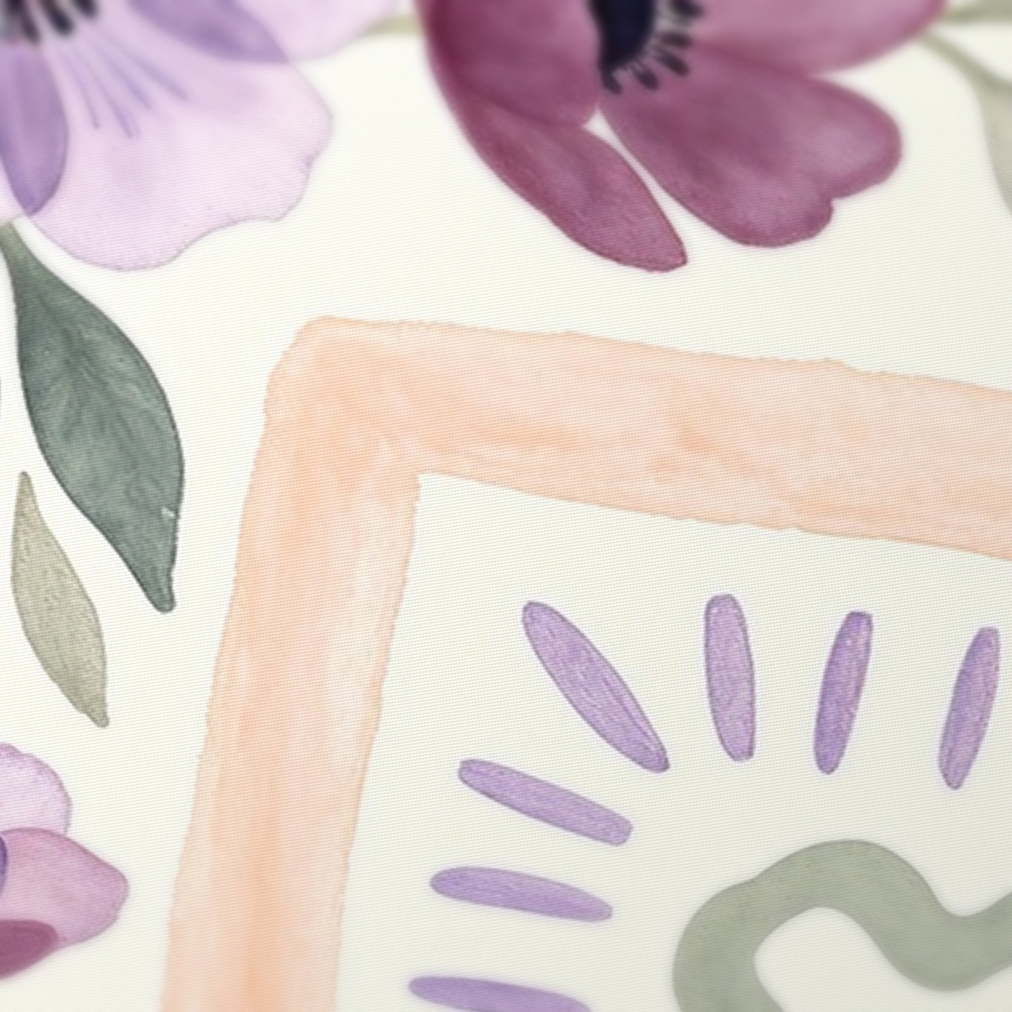 Lilac Scallop Mahjong Mat — fabric detail