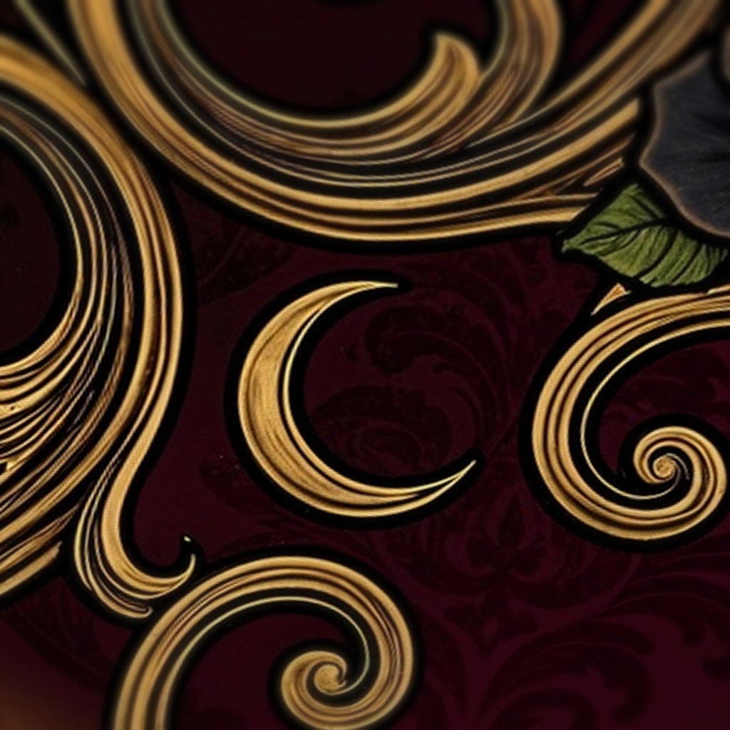 Gothic Candelabra Mahjong Mat — fabric detail