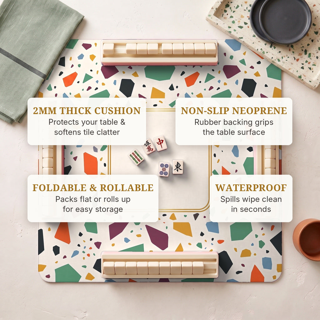 Terrazzo Mahjong Mat — features