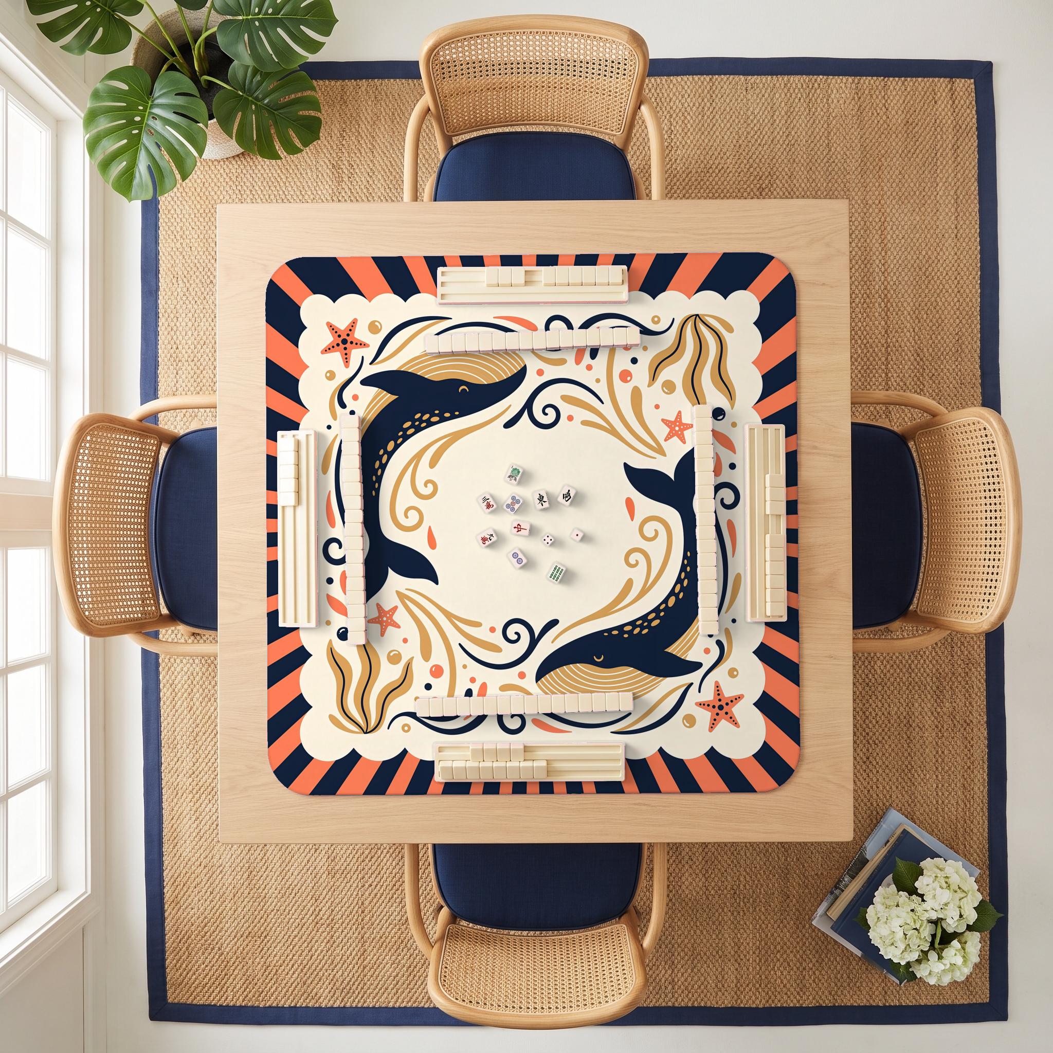 Twin Whales Mahjong Mat — room overhead