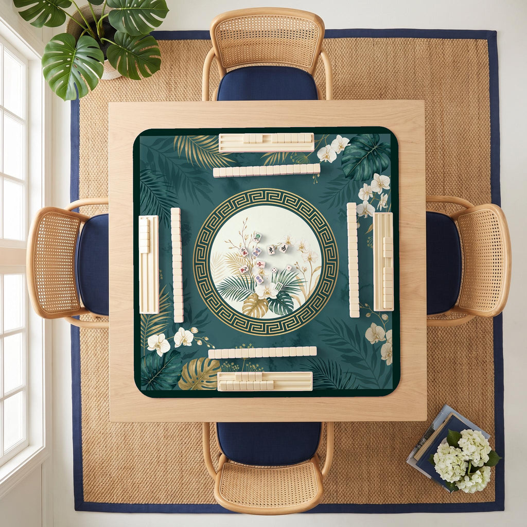 Emerald Orchid Mahjong Mat — room overhead