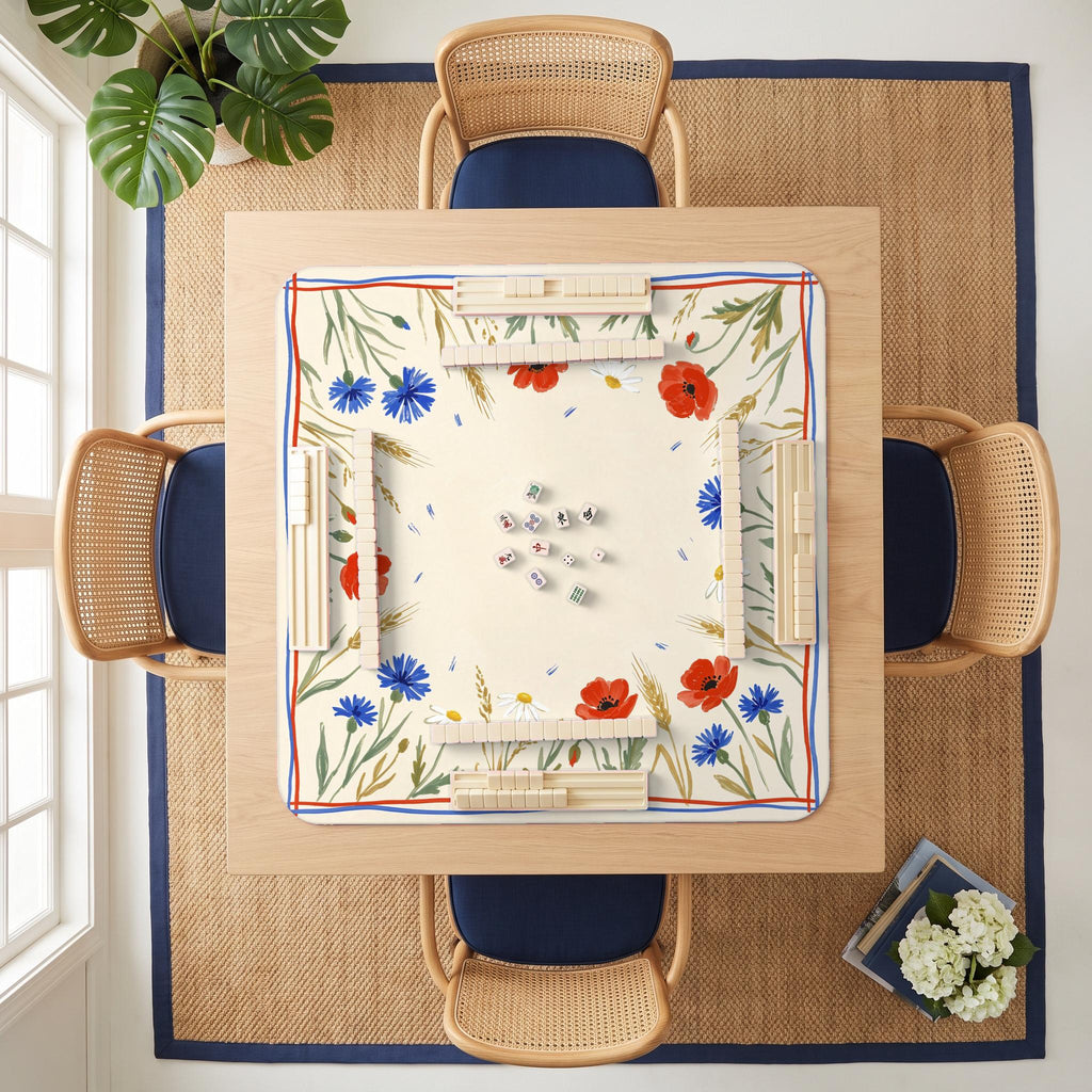 Poppy Meadow Mahjong Mat — room overhead