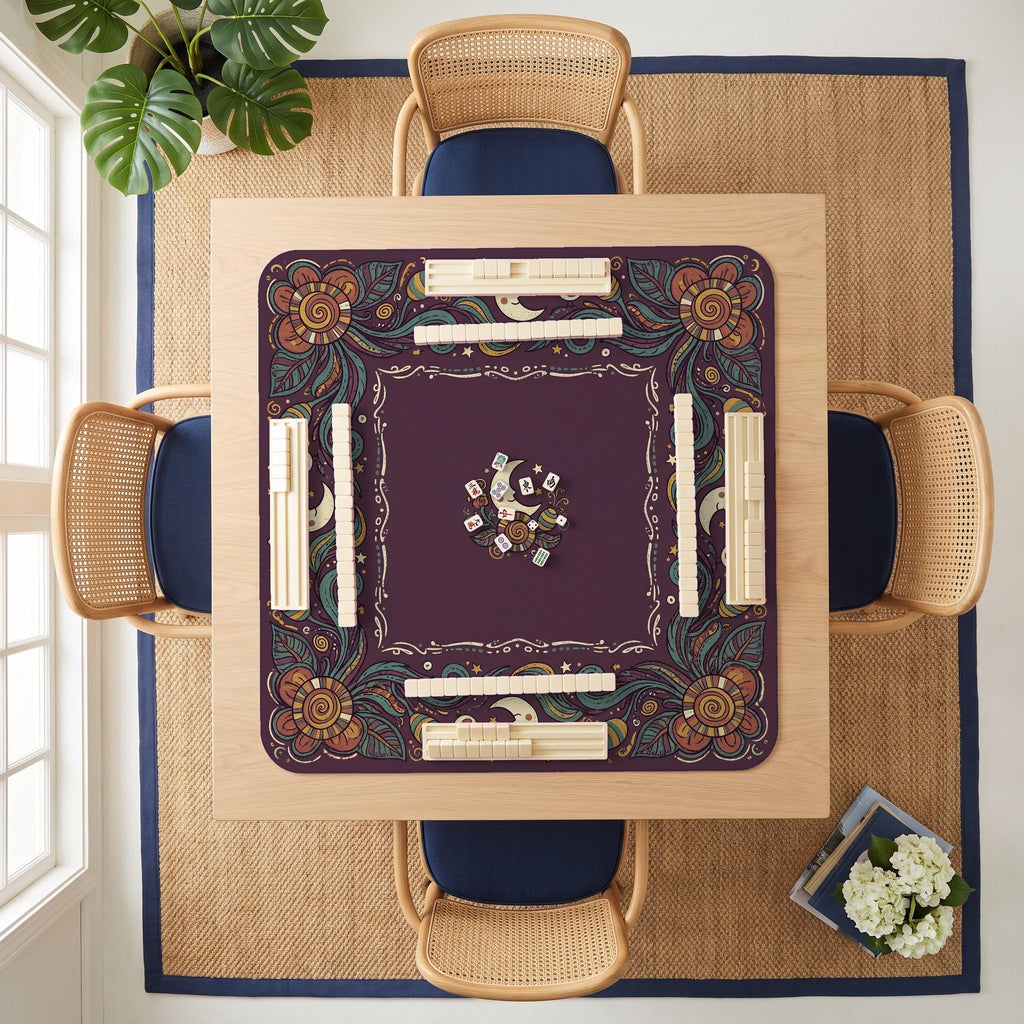 Whimsy Moon Garden Mahjong Mat — room overhead