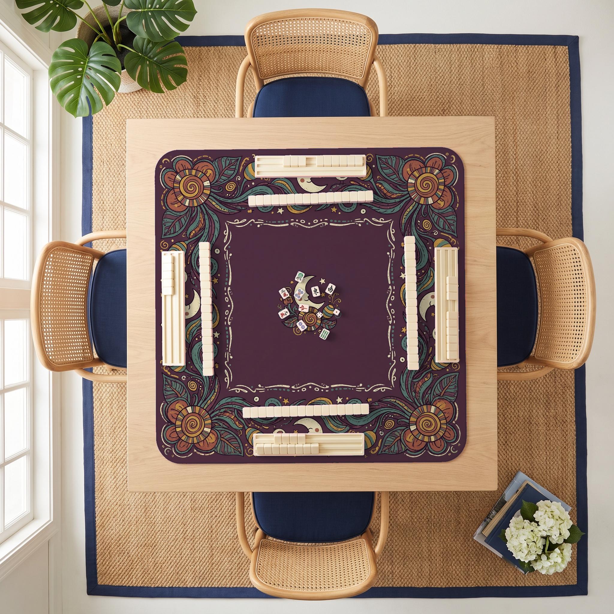 Whimsy Moon Garden Mahjong Mat — room overhead