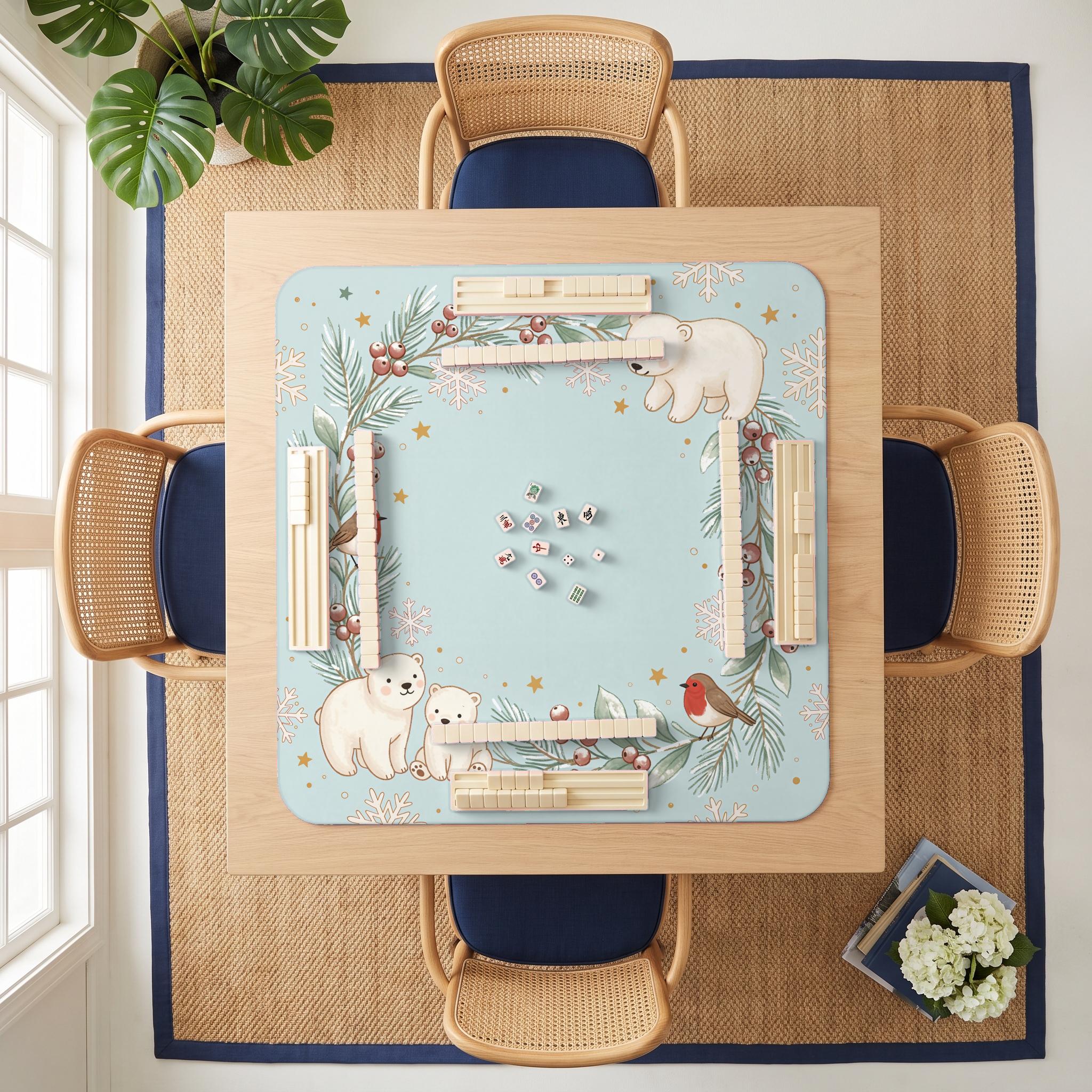 Polar Bear Winter Mahjong Mat — room overhead