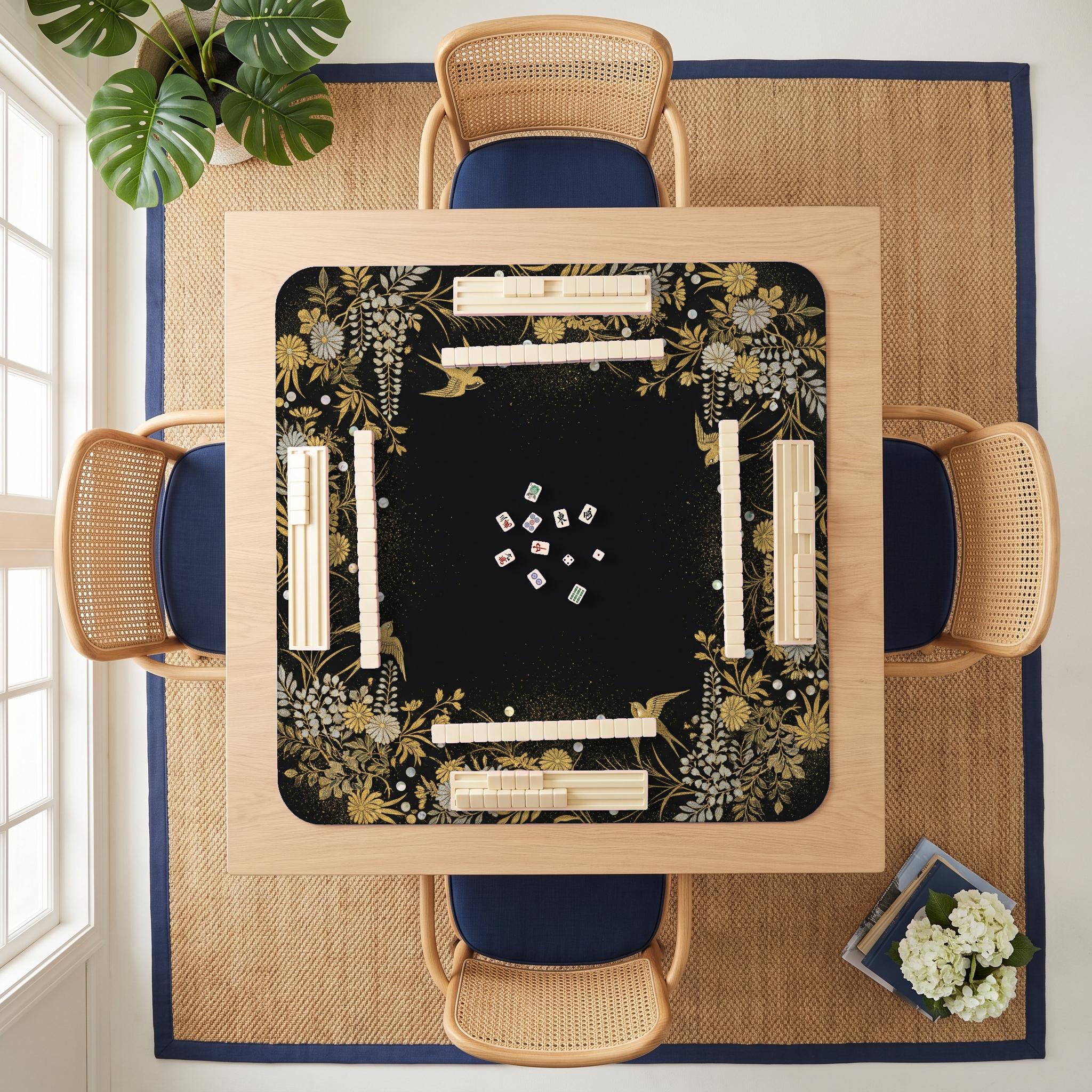 Makie Wisteria Mahjong Mat — room overhead