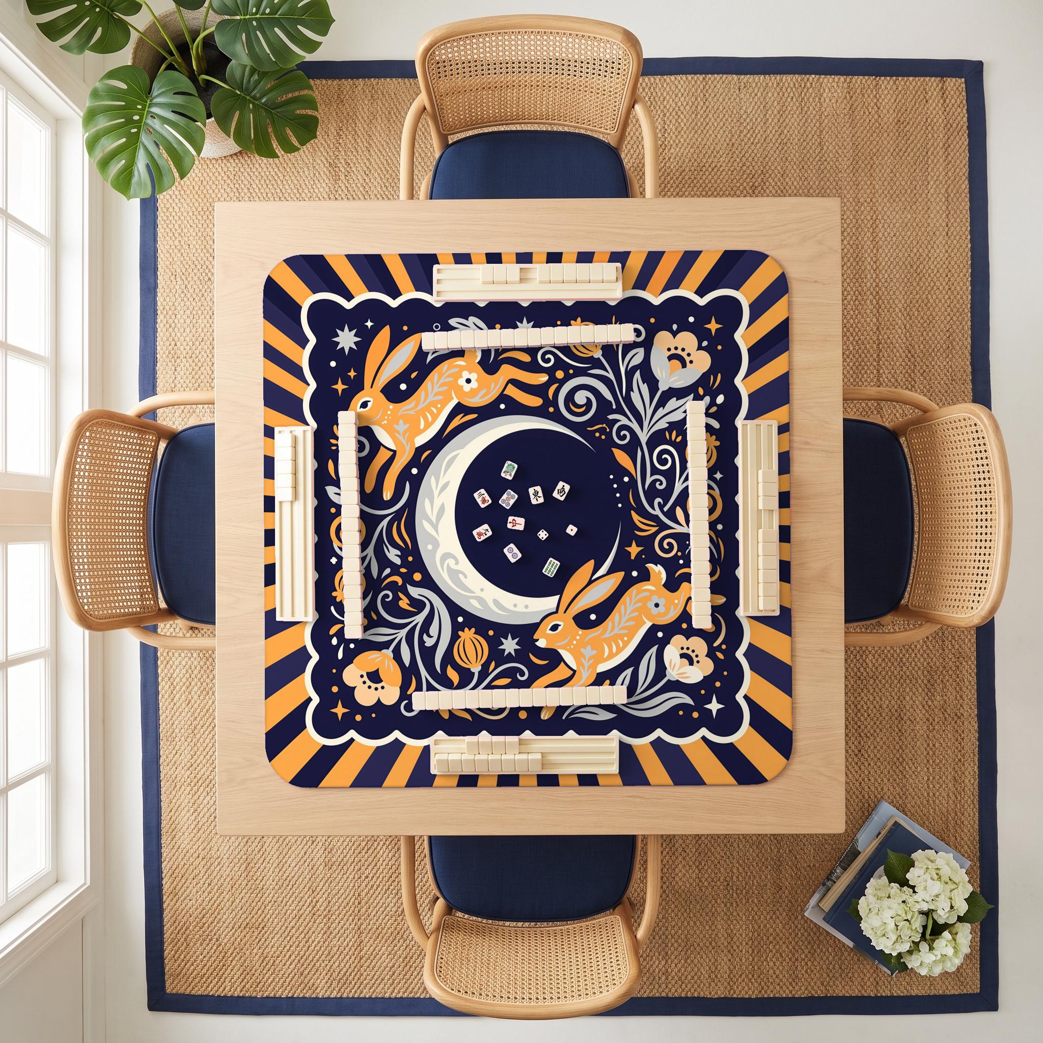 Moon Hares Mahjong Mat — room overhead