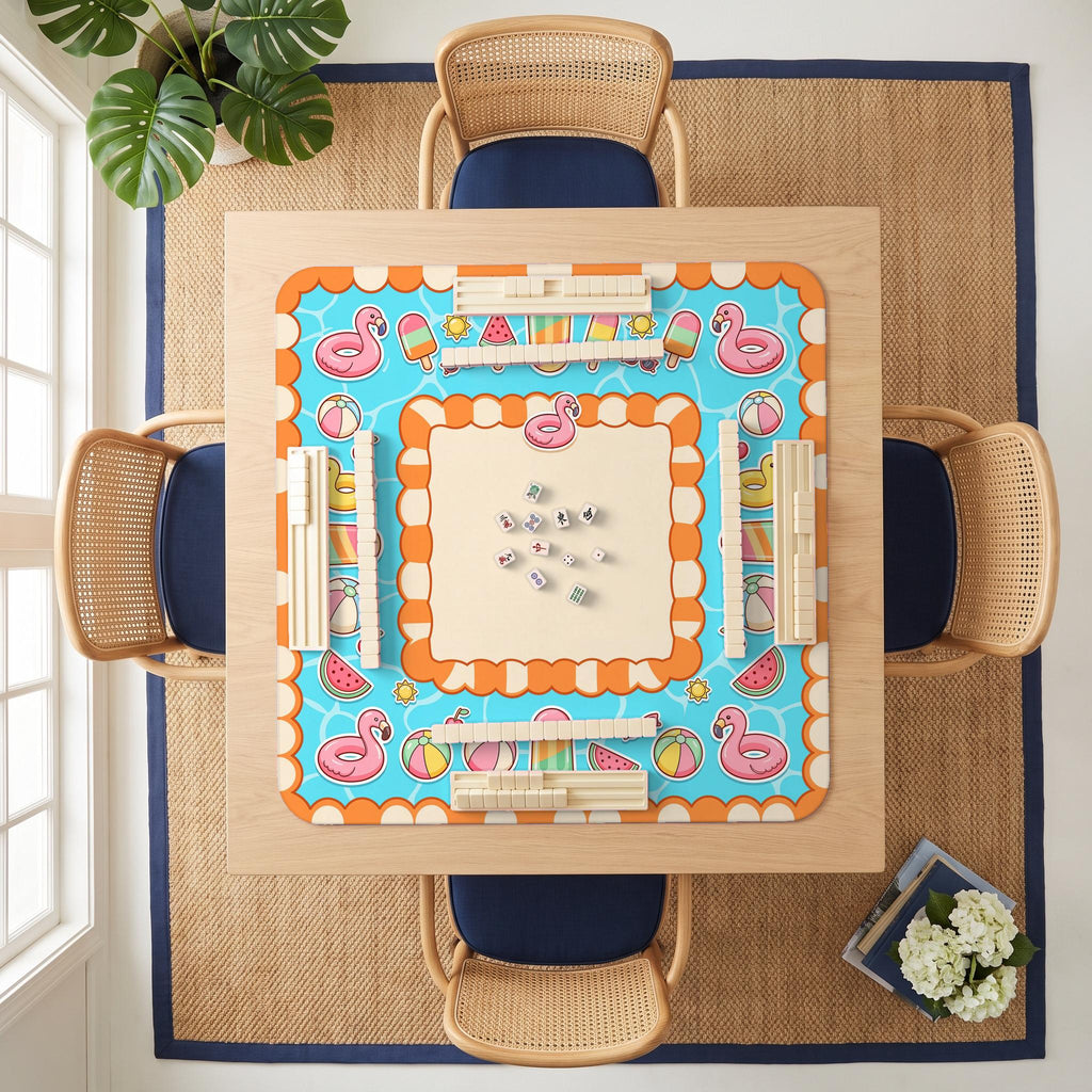 Pool Party Mahjong Mat — room overhead