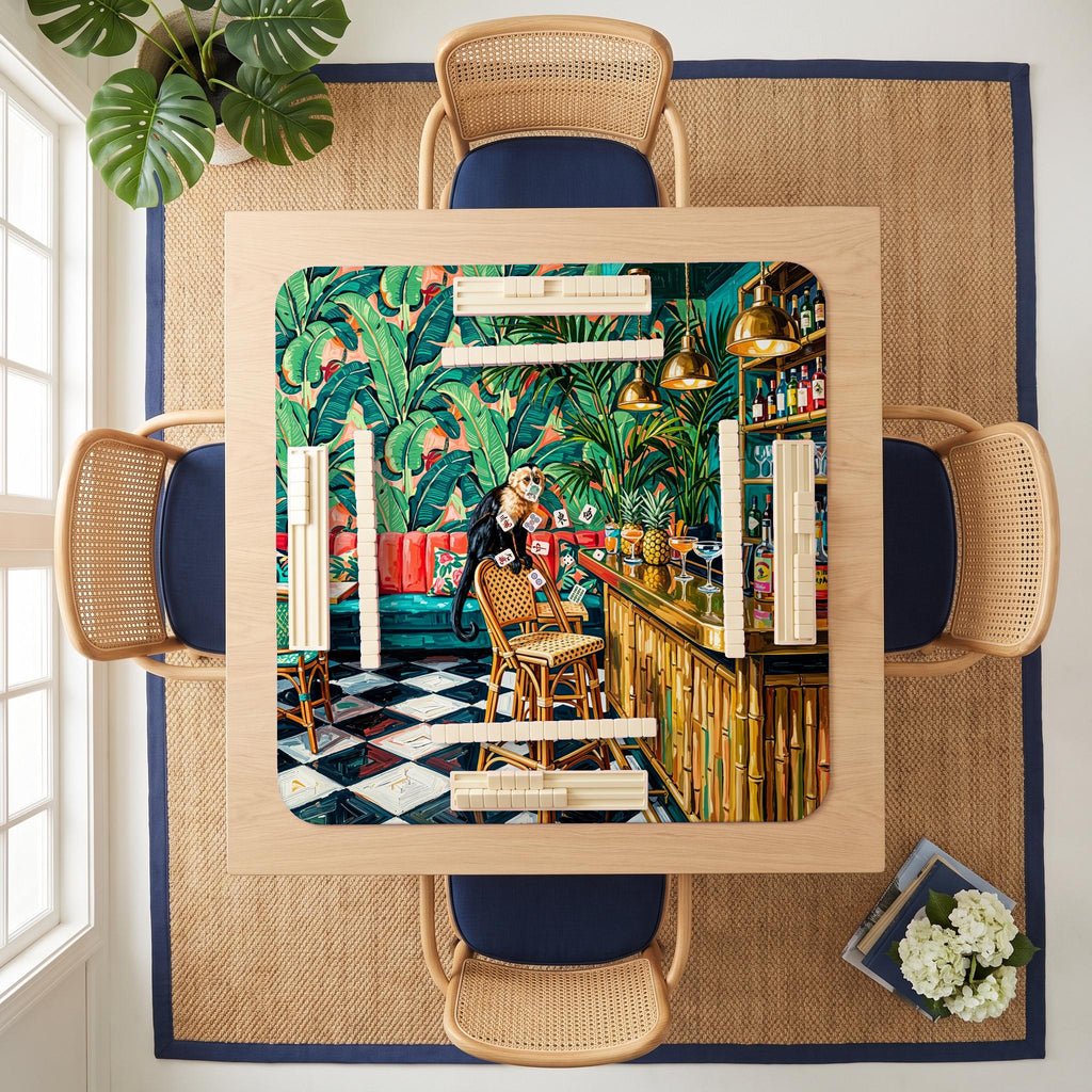 Jungle Bar Mahjong Mat — room overhead