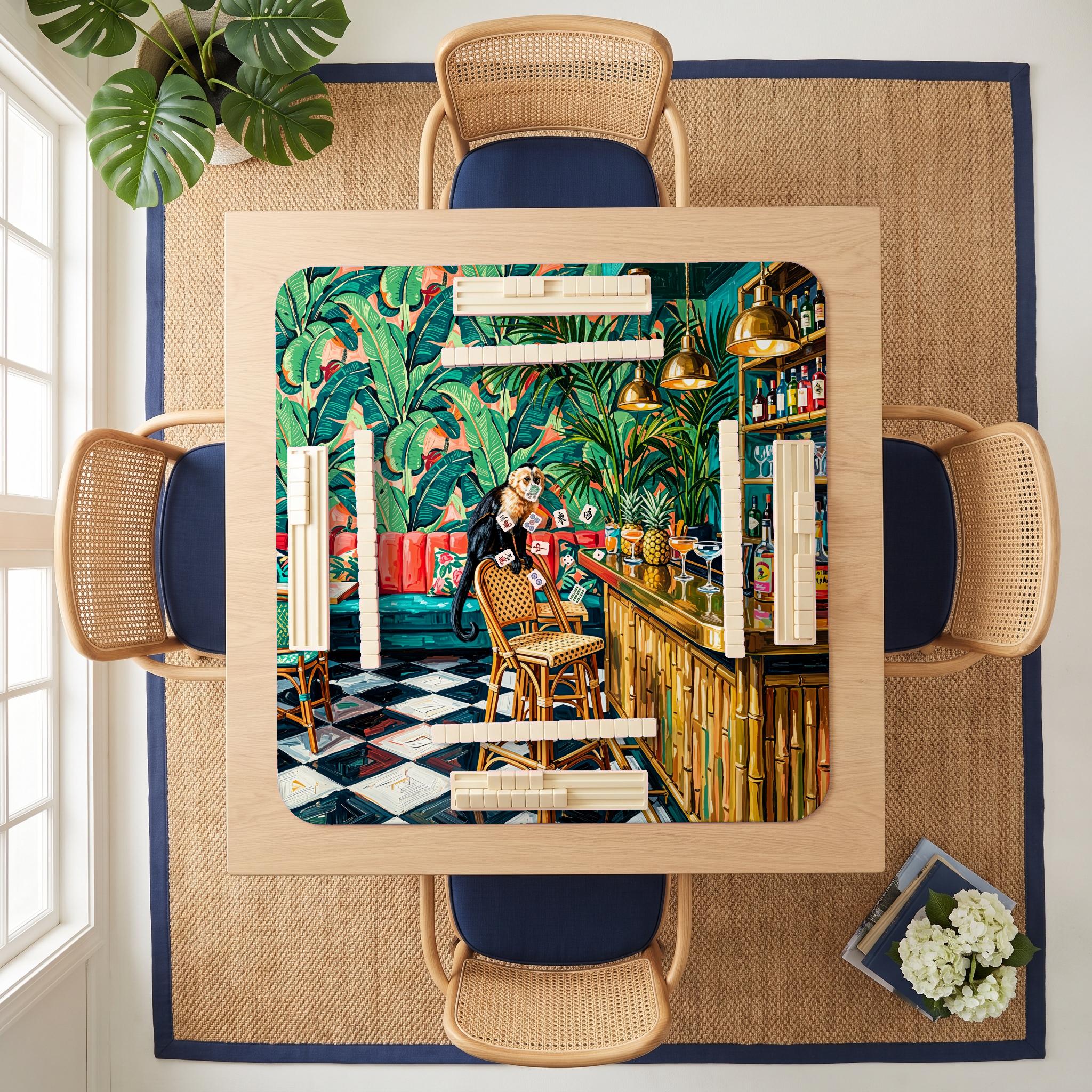 Jungle Bar Mahjong Mat — room overhead