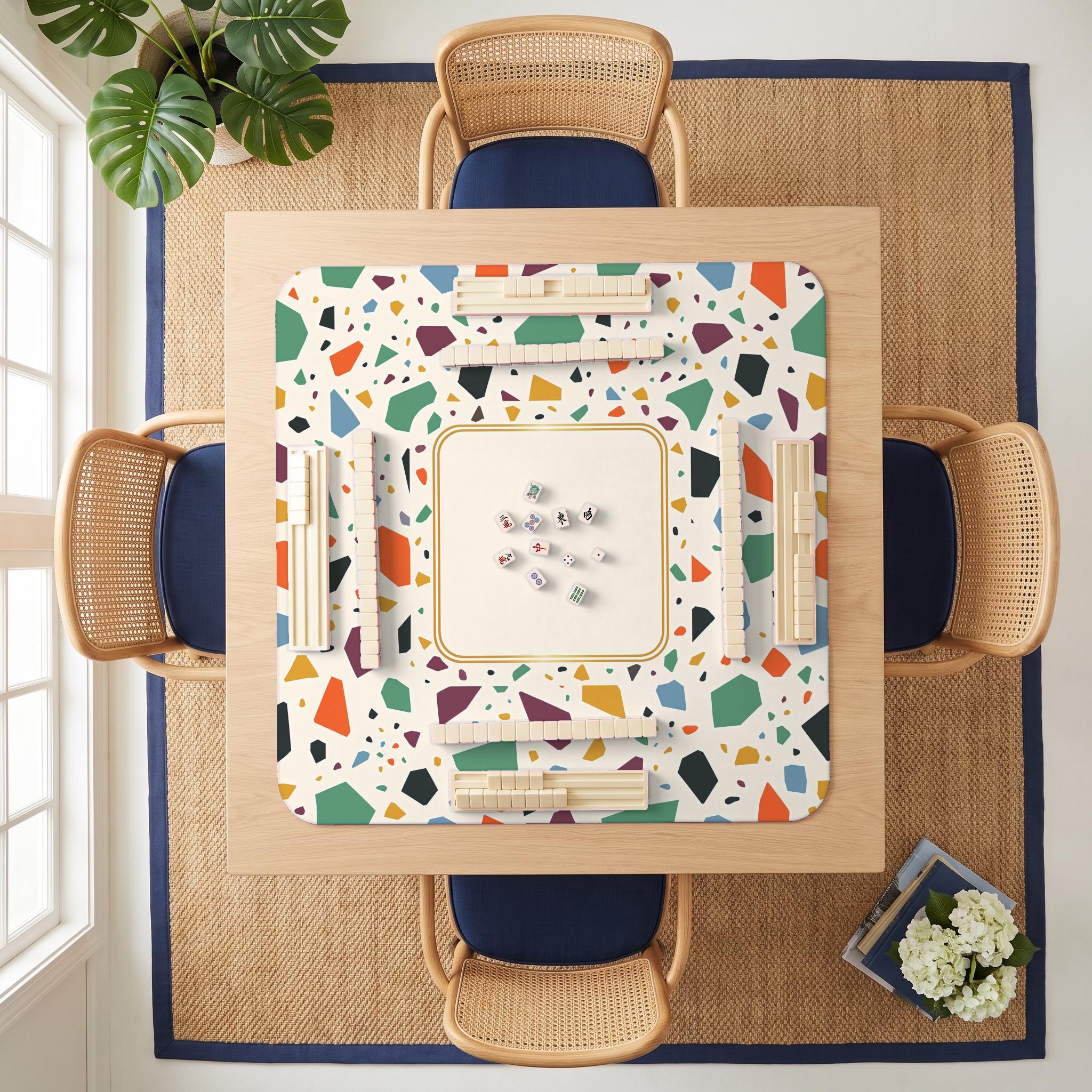 Terrazzo Mahjong Mat — room overhead