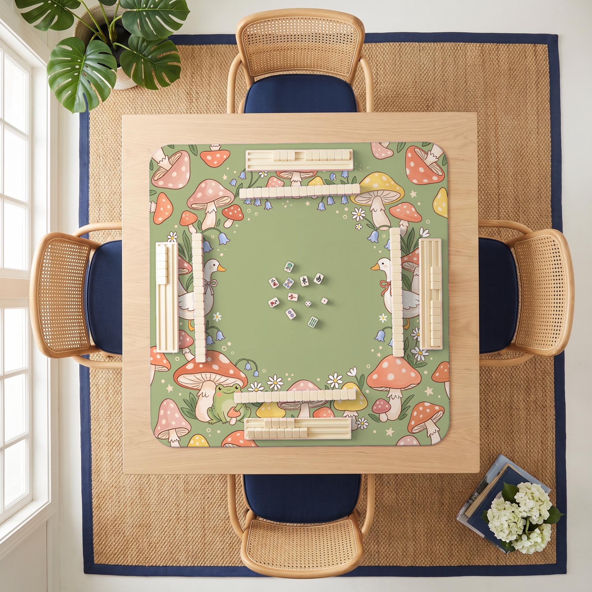 Mushroom Geese Mahjong Mat — room overhead