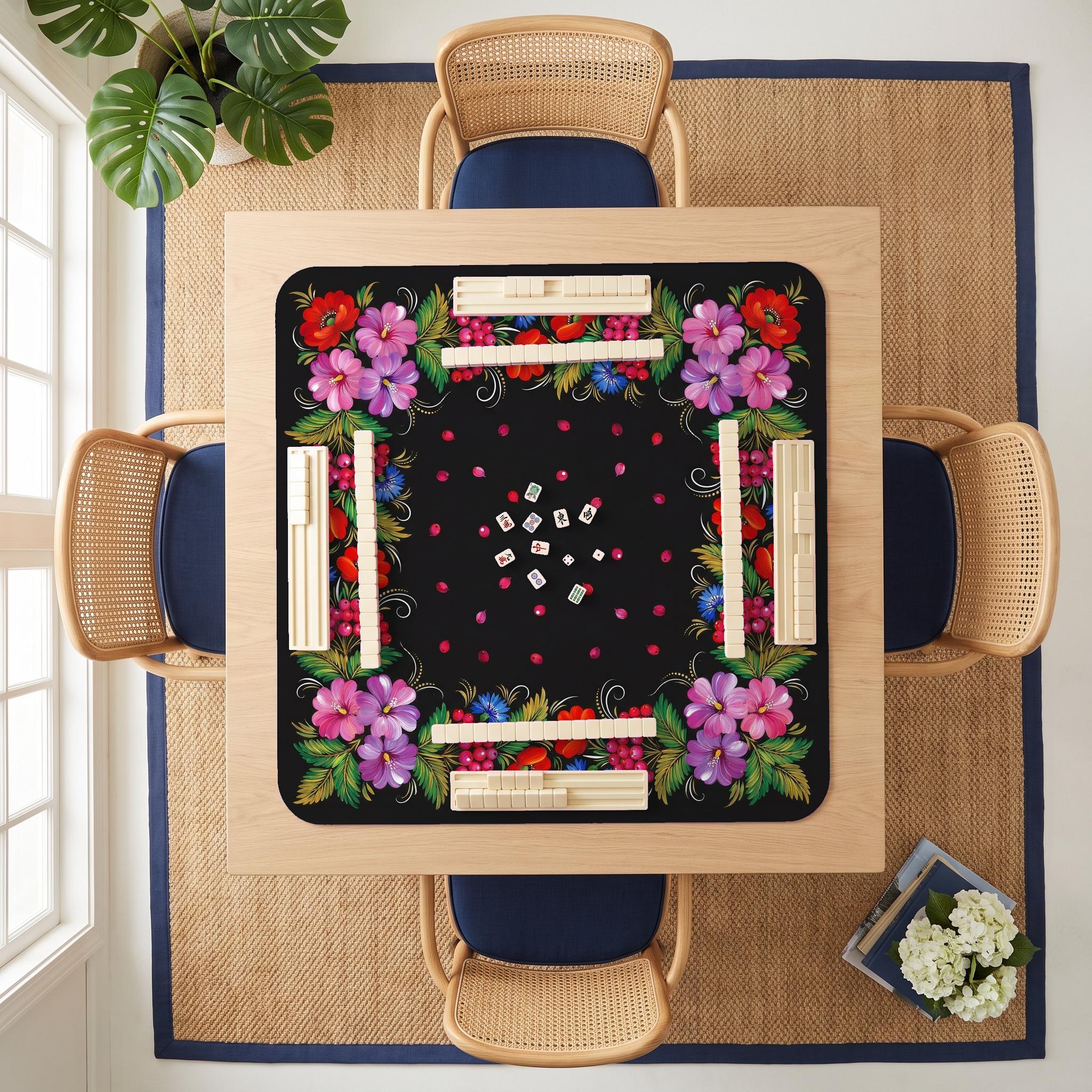 Petrykivka Berry Mahjong Mat — room overhead