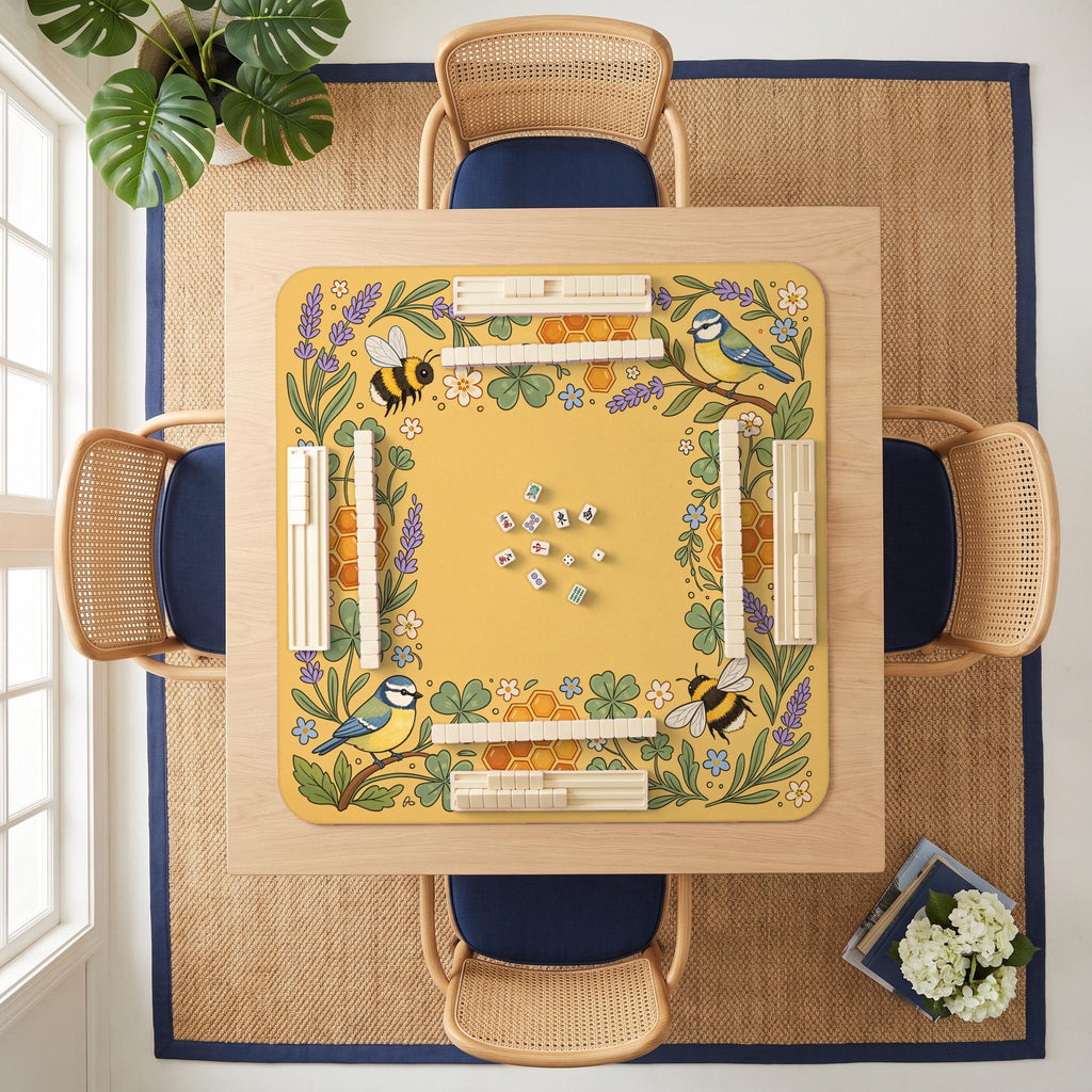 Honeybee Clover Mahjong Mat — room overhead