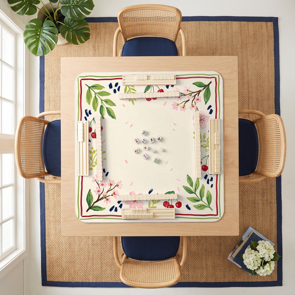 Cherry Blossom Mahjong Mat — room overhead