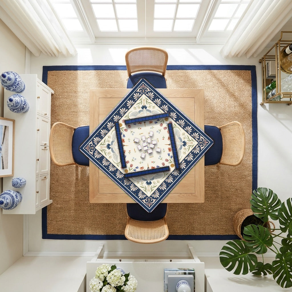 Crane Garden Mahjong Mat — room overhead